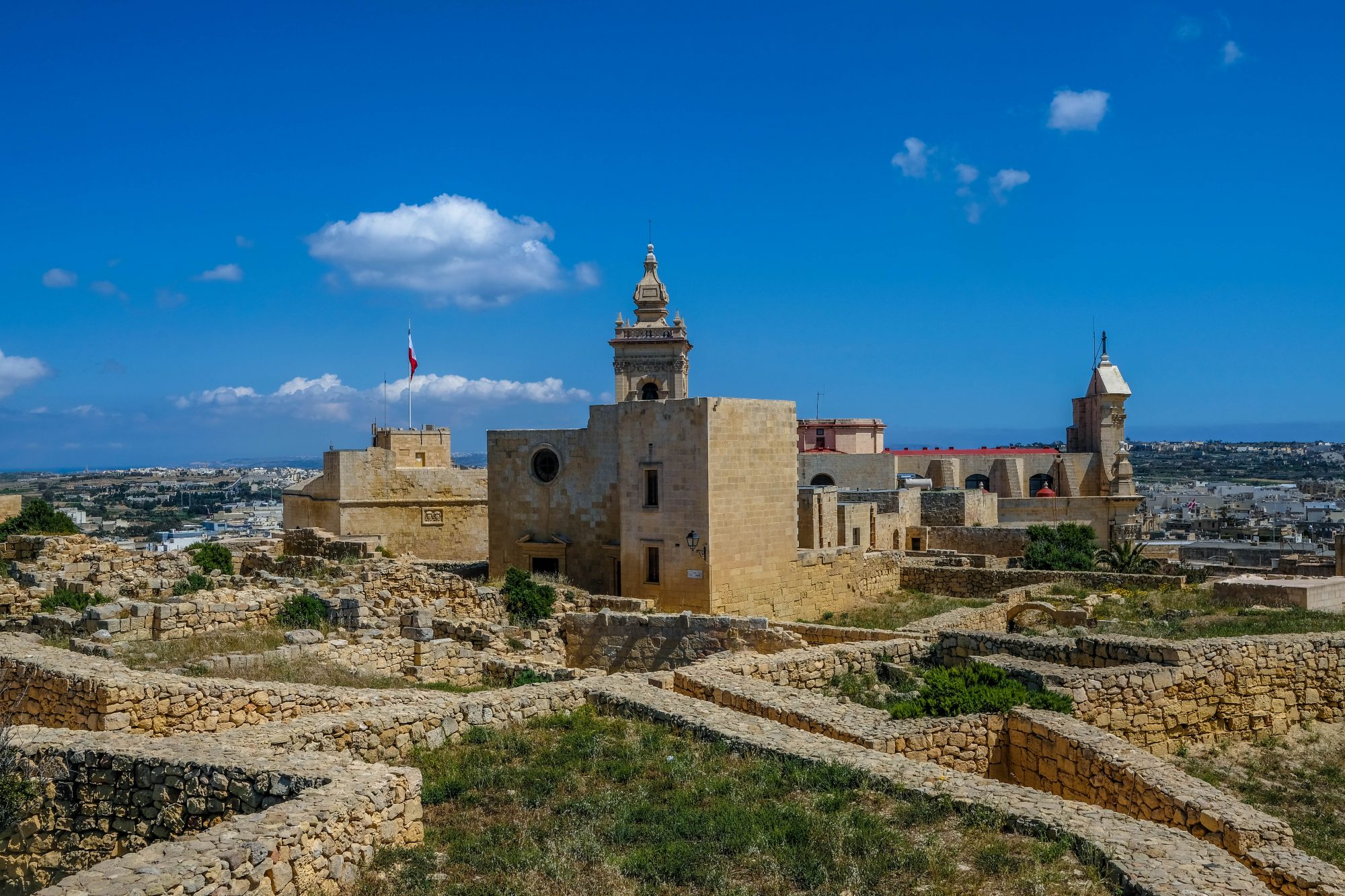 Vue depuis les remparts - Ir-Rabat Gozo Malte