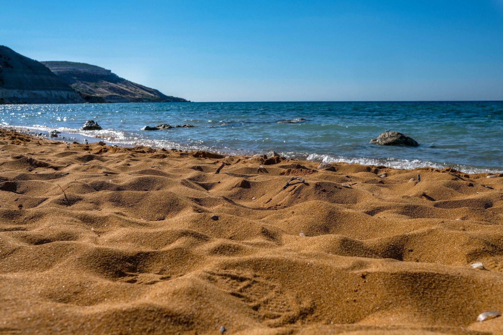 Sable rouge de Ramla Bay - Ir-Ramla Gozo malte