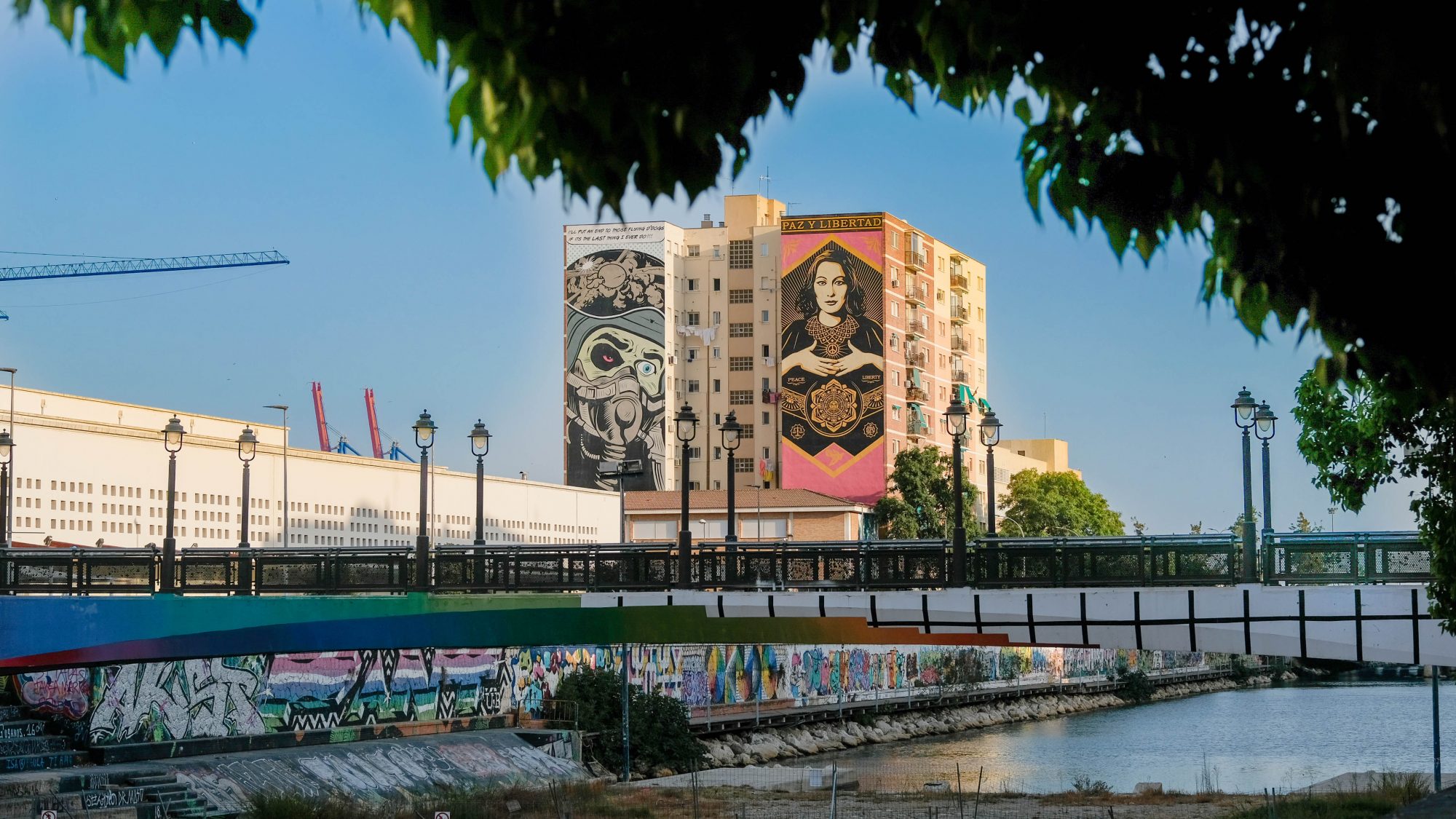 Obey sur mer - Malaga, Espagne