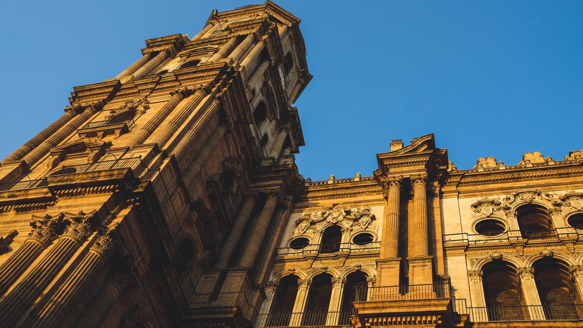 Face Ouest de la cathédrale de la réincarnation de Malaga - Malaga, Espagne