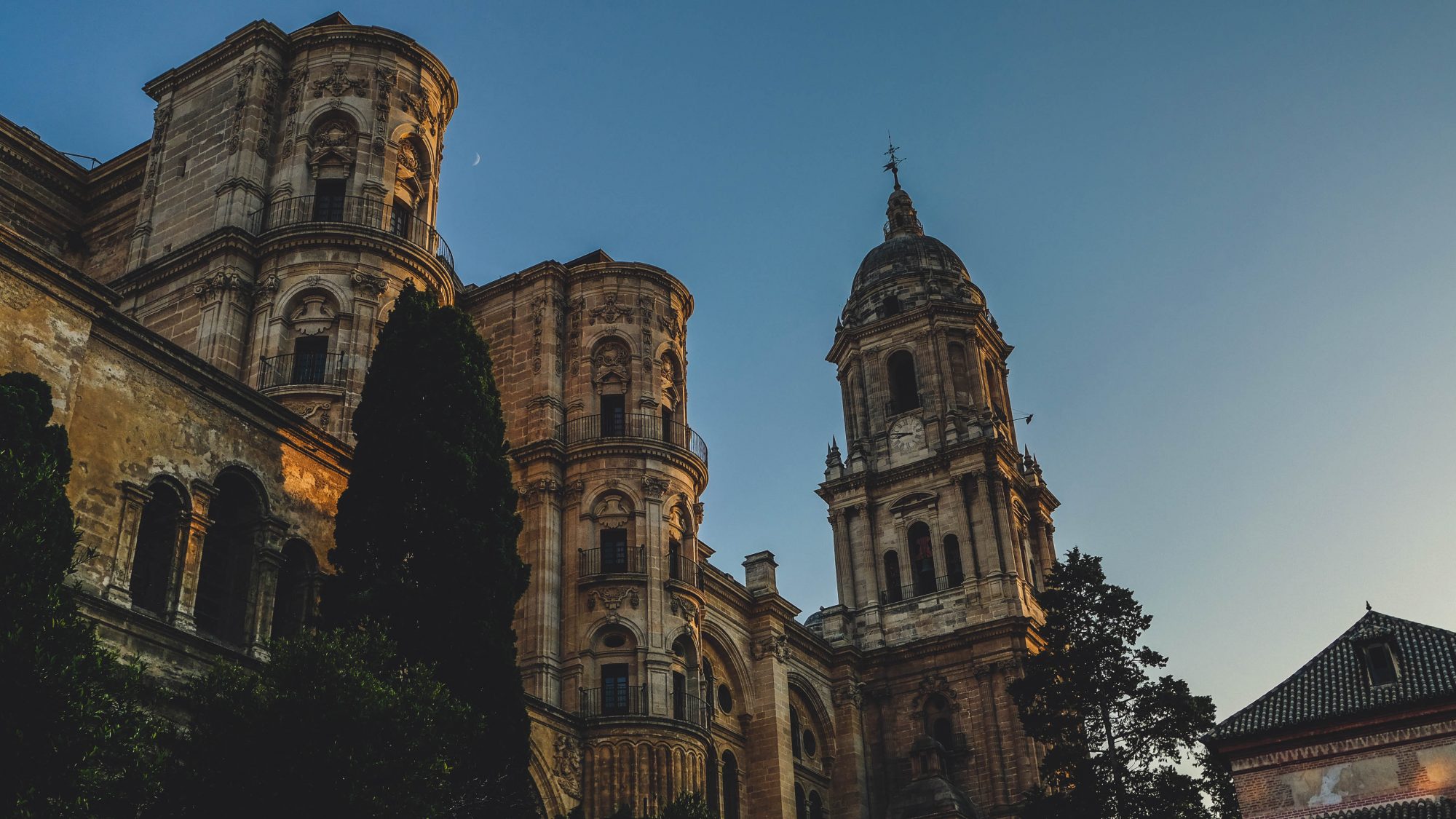 Facade Nord de la cathédrale de la réincarnation de Malaga - Malaga, Espagne