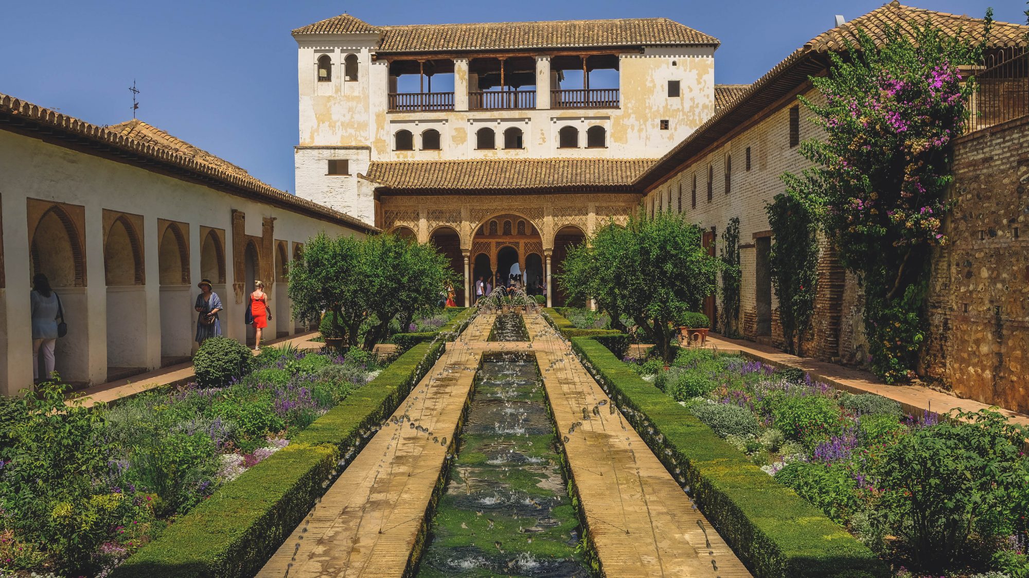 Vue sur le Généralife à l'Alhambra