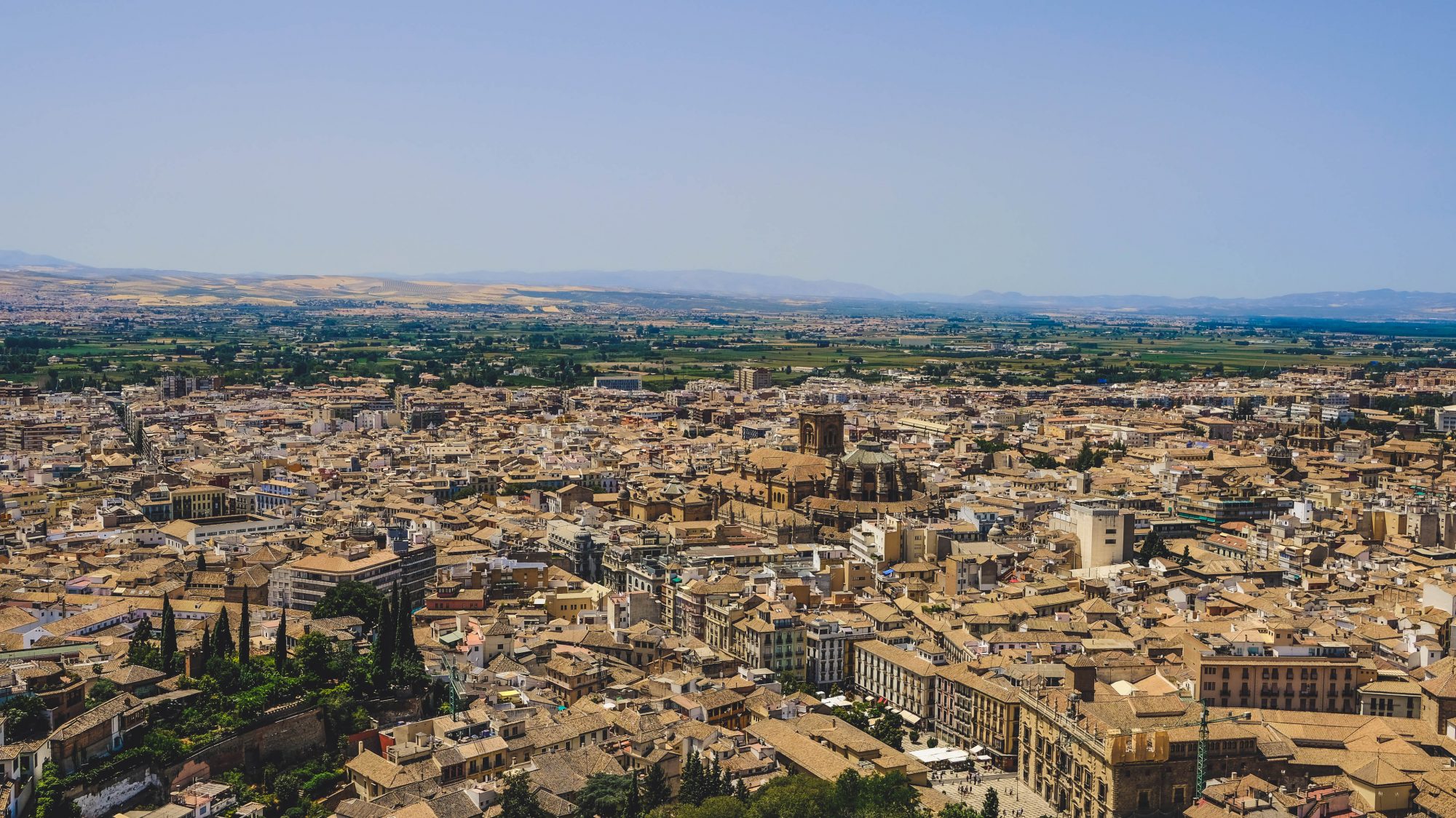 Vue sur le centre ville de Grenade
