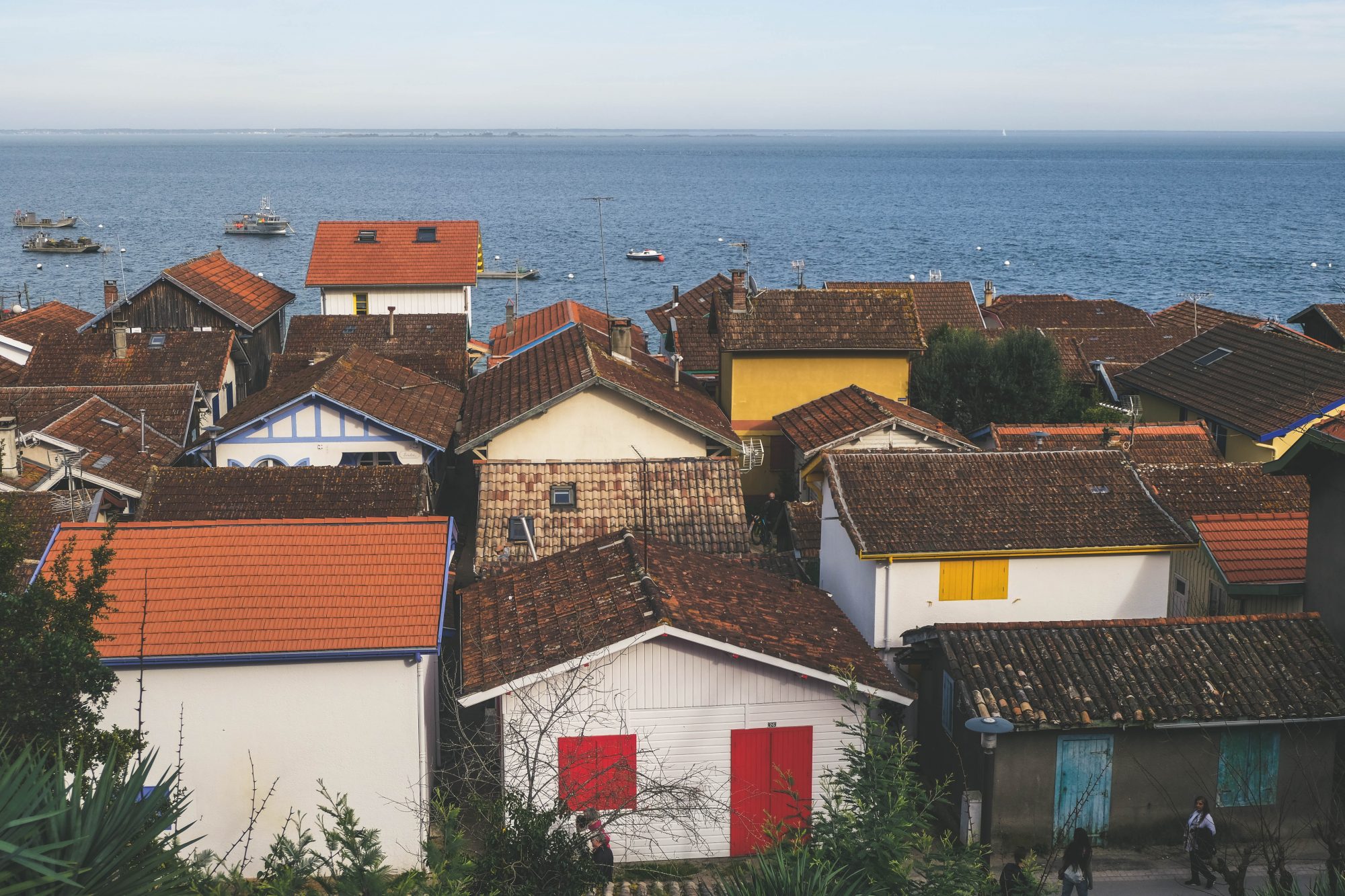 Vue en hauteur sur le village de l'Herbe du Cap Ferret