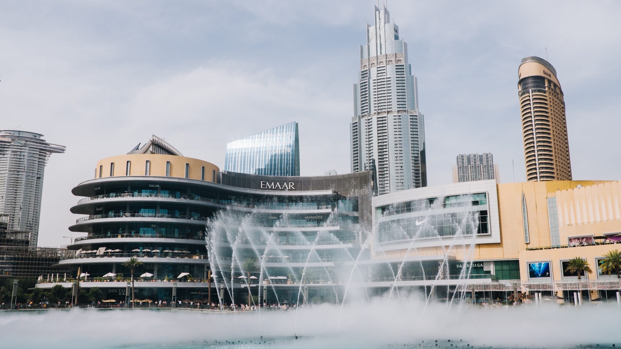 Dubaï Mall vue de l'extérieur