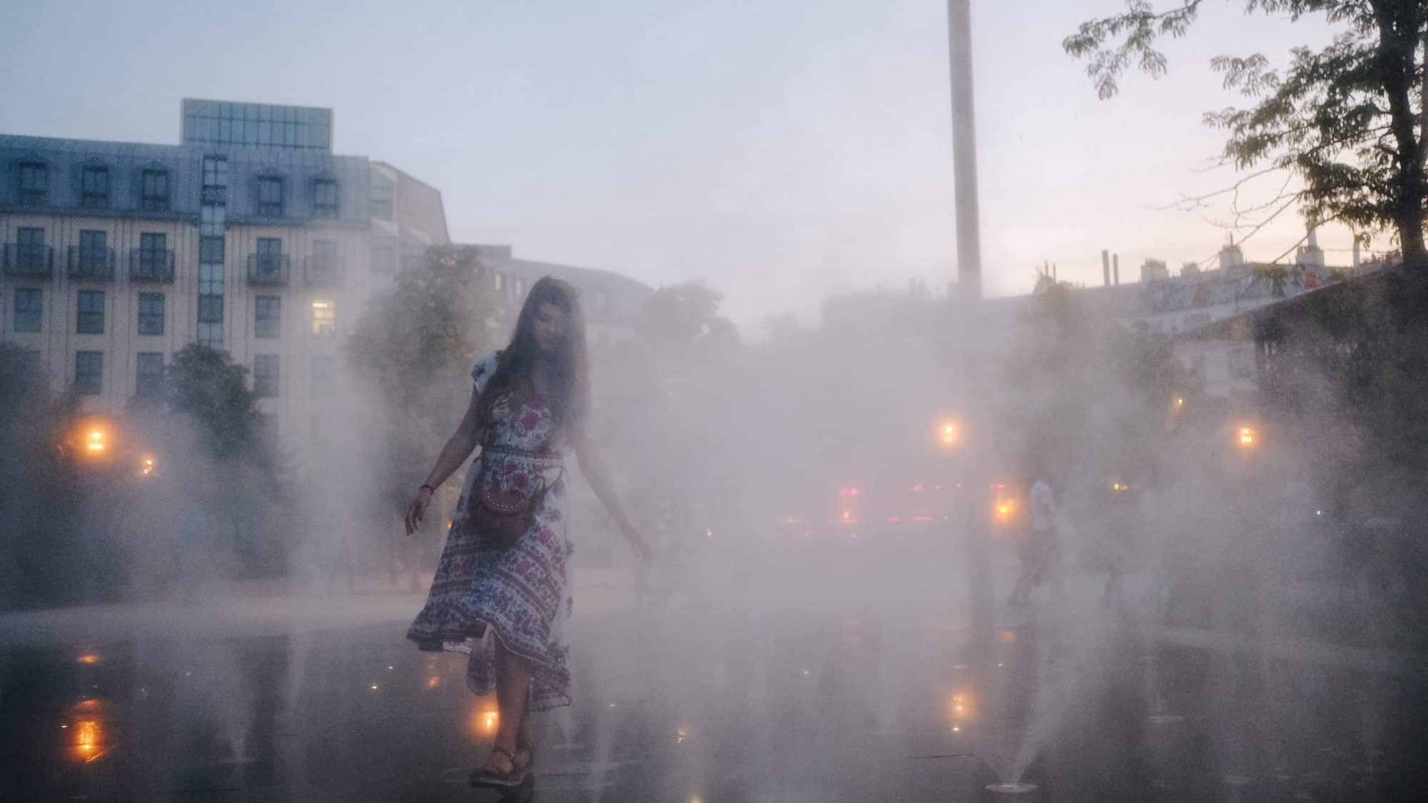 Miroir d'eau à Chatelet - La canopée