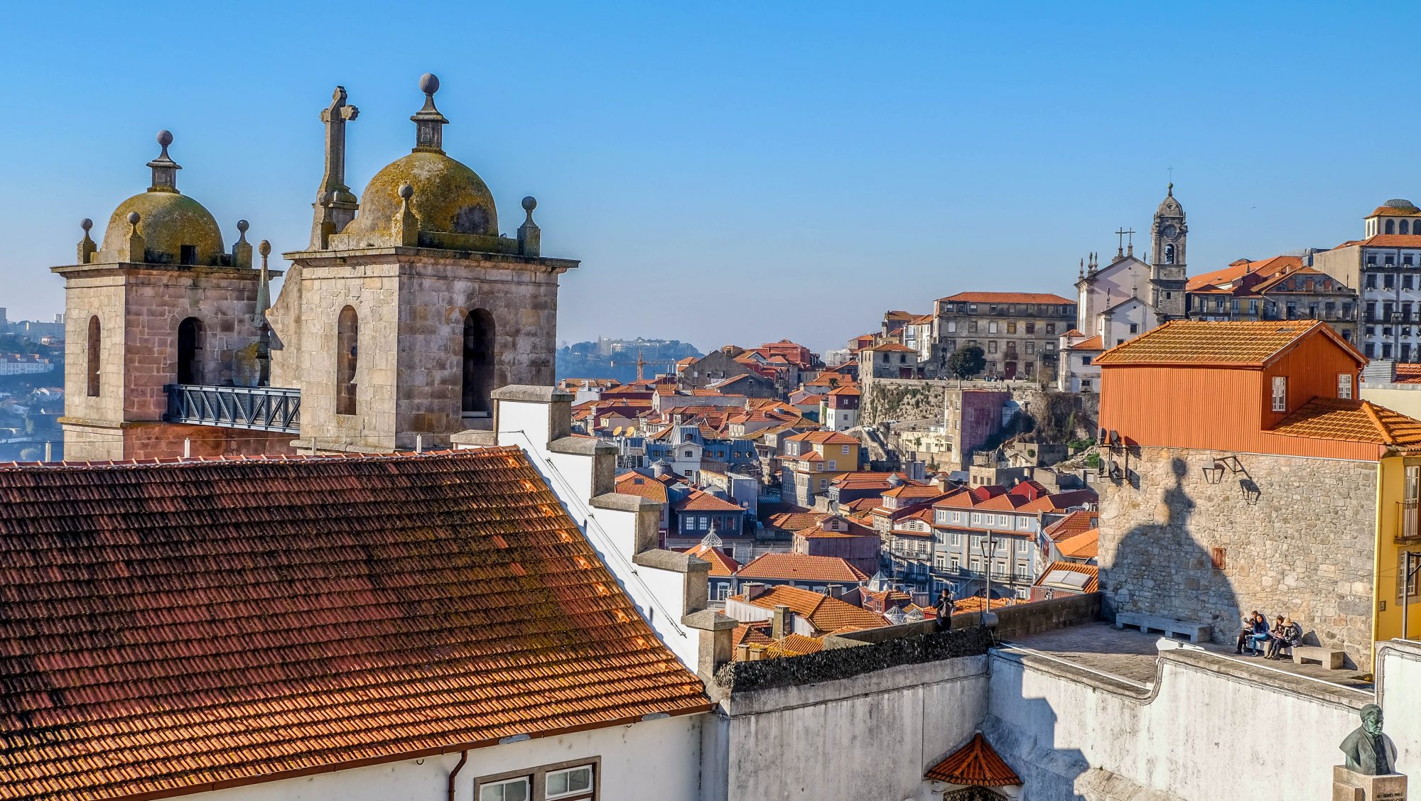 Belle vue en hauteur de Porto