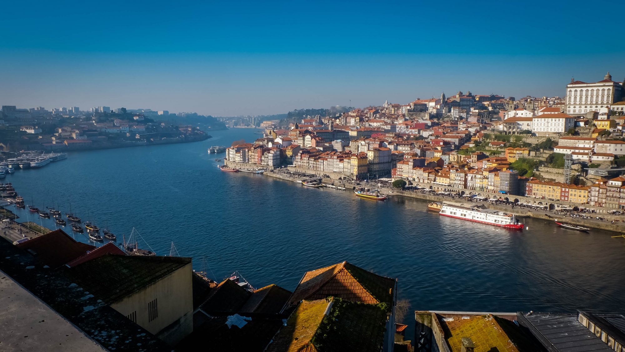 Vue en hauteur de Porto : Le pont Dom Luis
