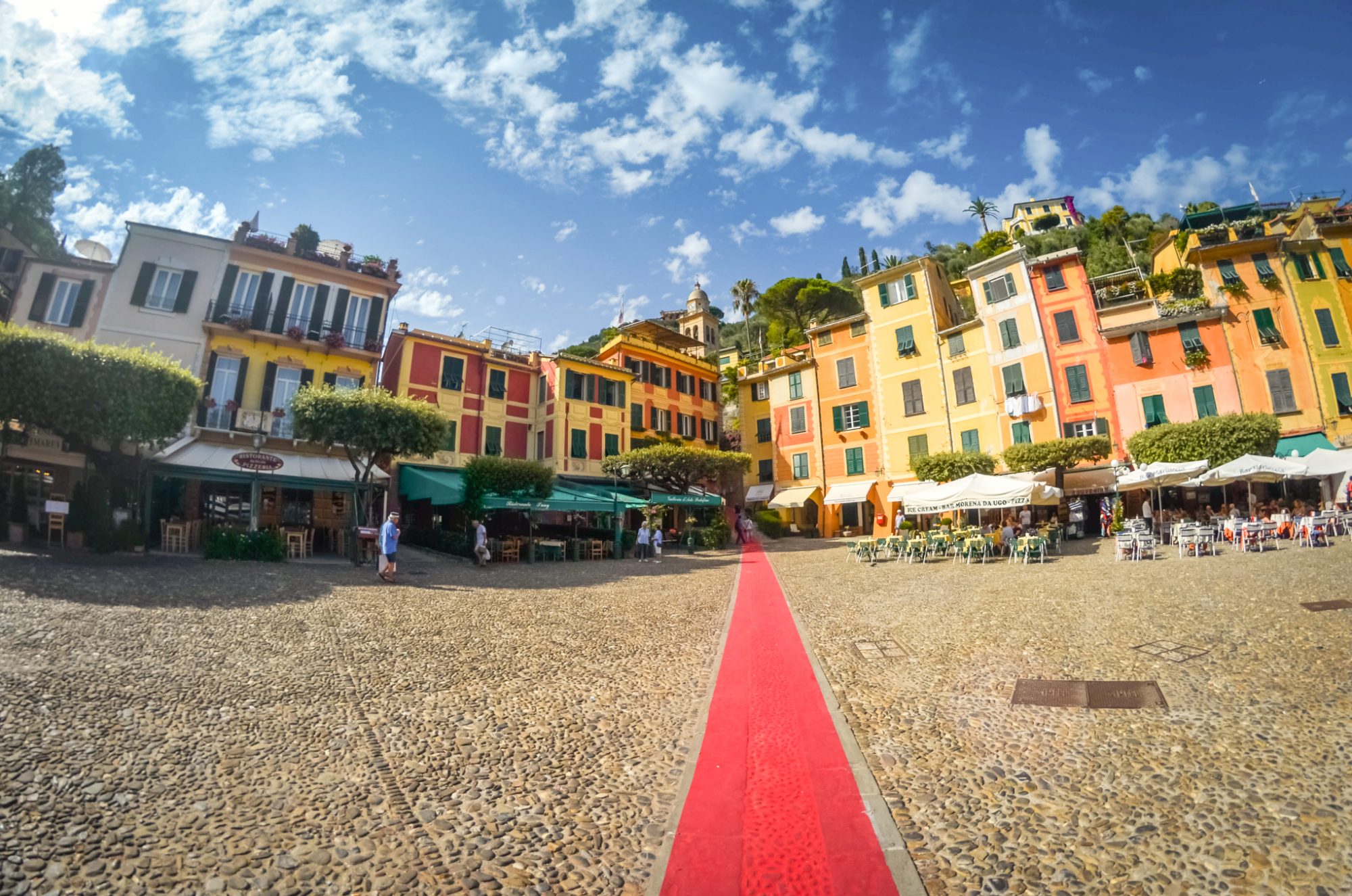 Tapis rouge dans la ville de Portofino