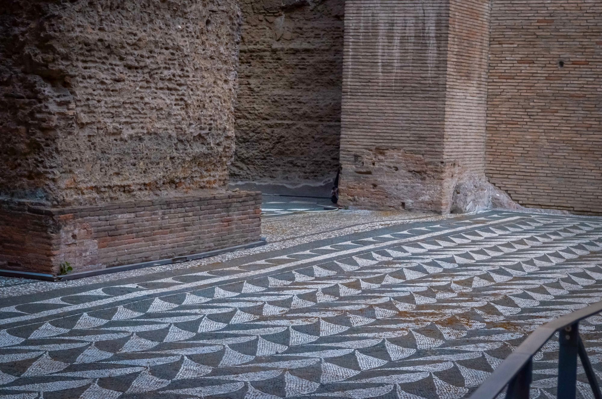 mosaïques d'origine dans les termes de caracala
