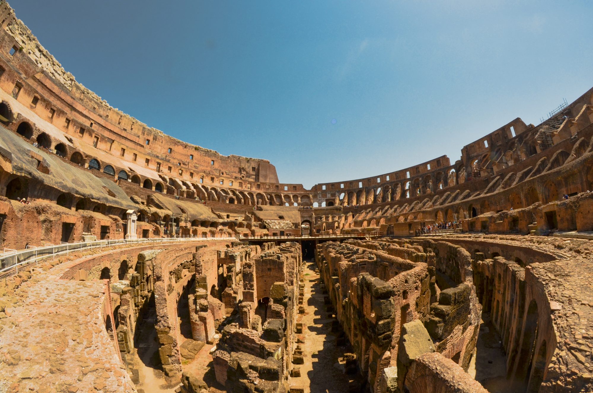 Fisheye photo au colisée à rome