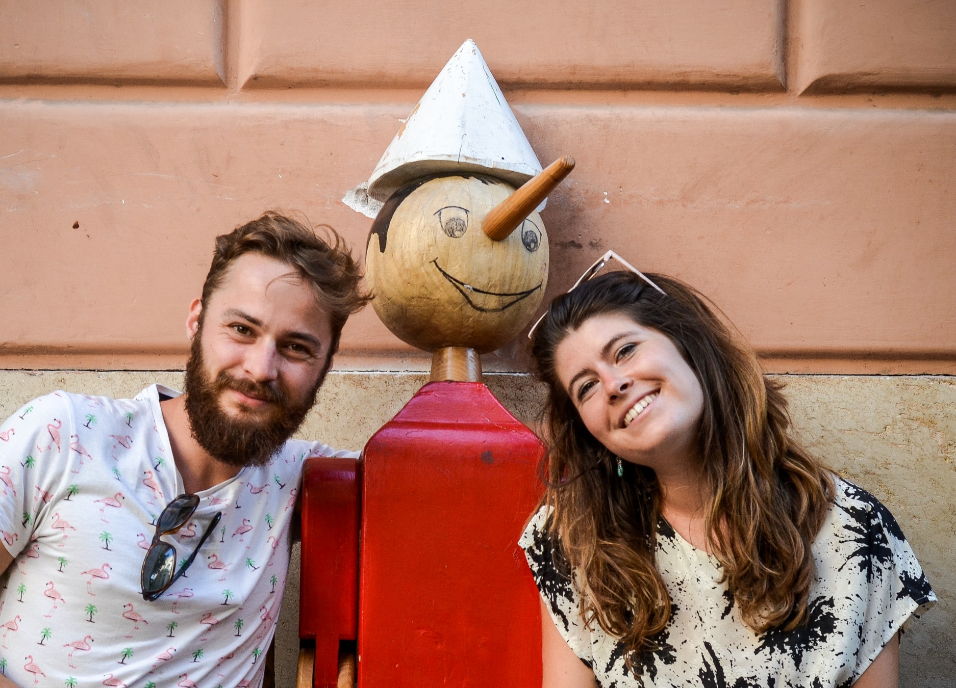 Petite photo avec le couz Pinocchio