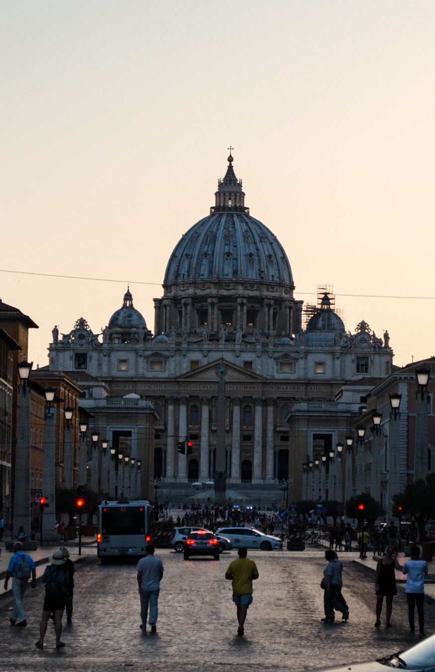 On arrive sur la Basilique St pierre
