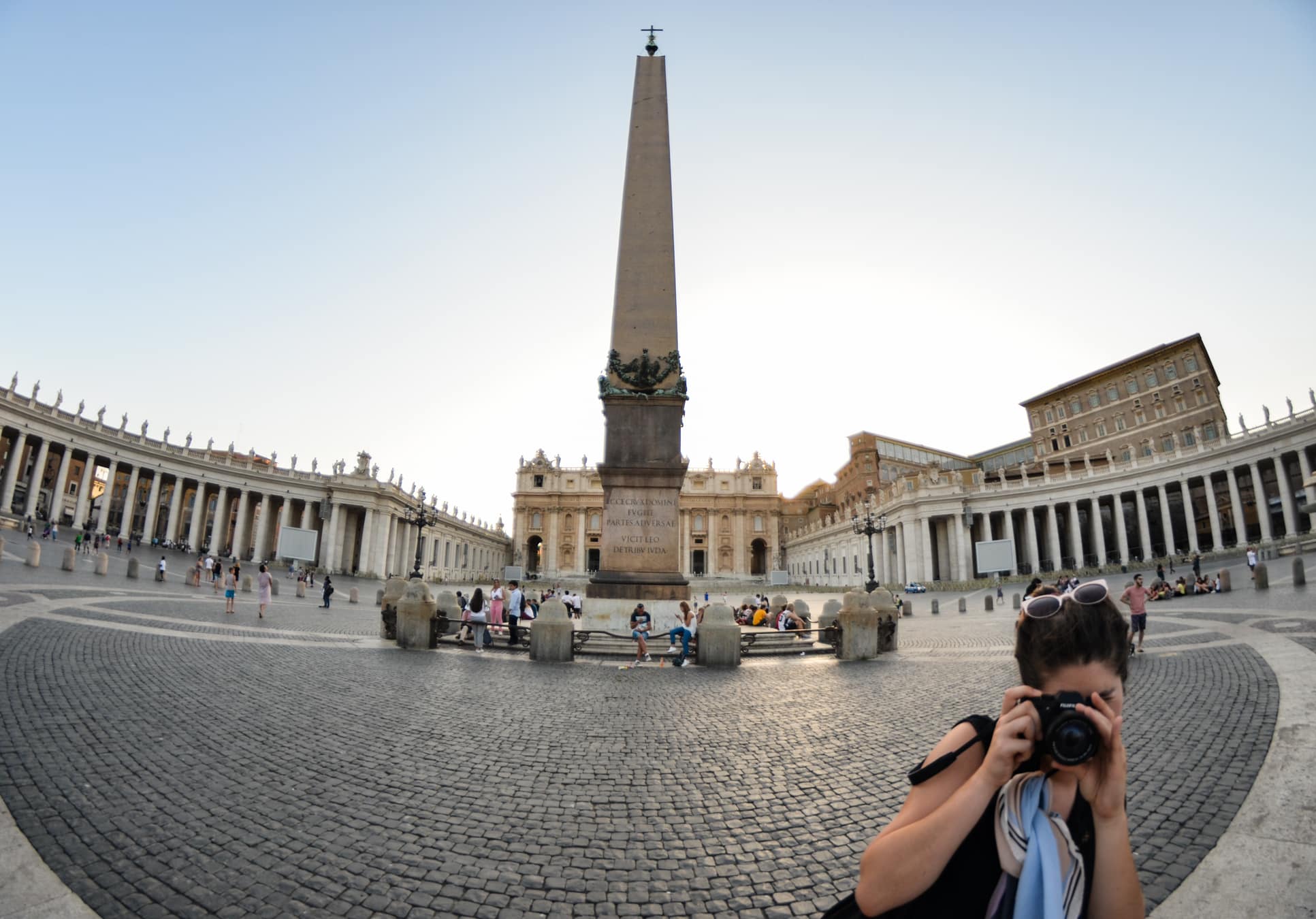 Fisheye sur la place St Pierre au Vatican