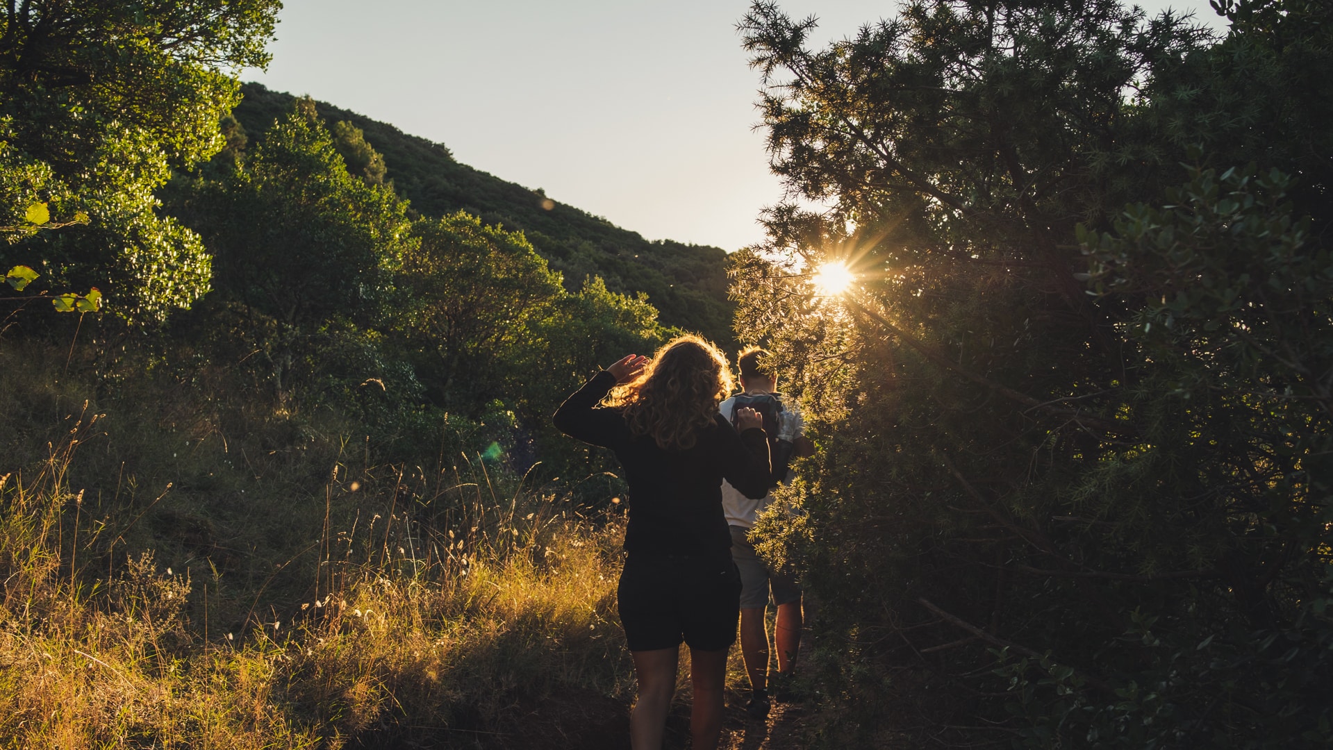 coucher de soleil sur cette balade autour de montpellier