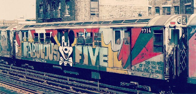 l'histoire du street art commence sur les trains de banlieue américains