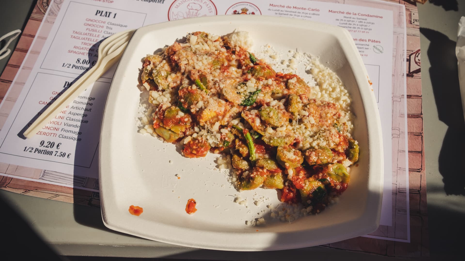 Plin Verdure à l'Arrabiata - la maison des pâtes à Monaco