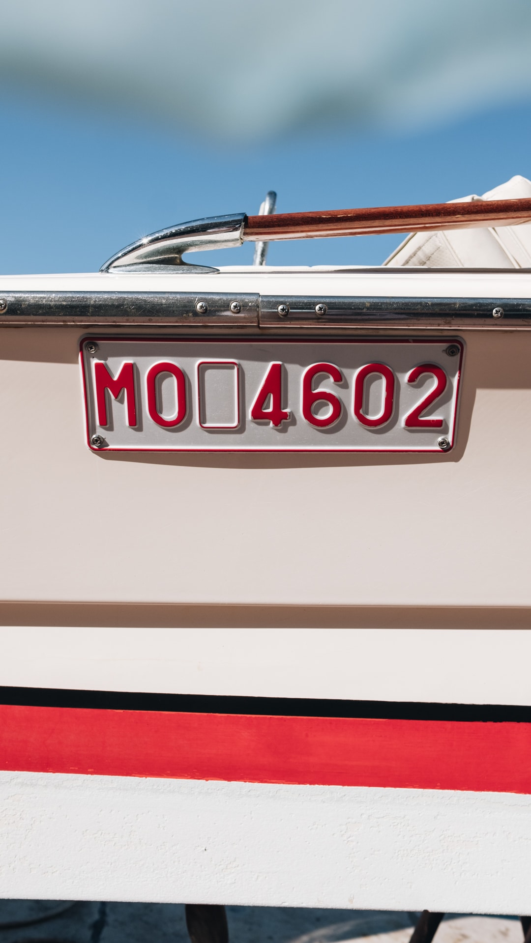 Plaque d'immatriculation de bateau Monégasque