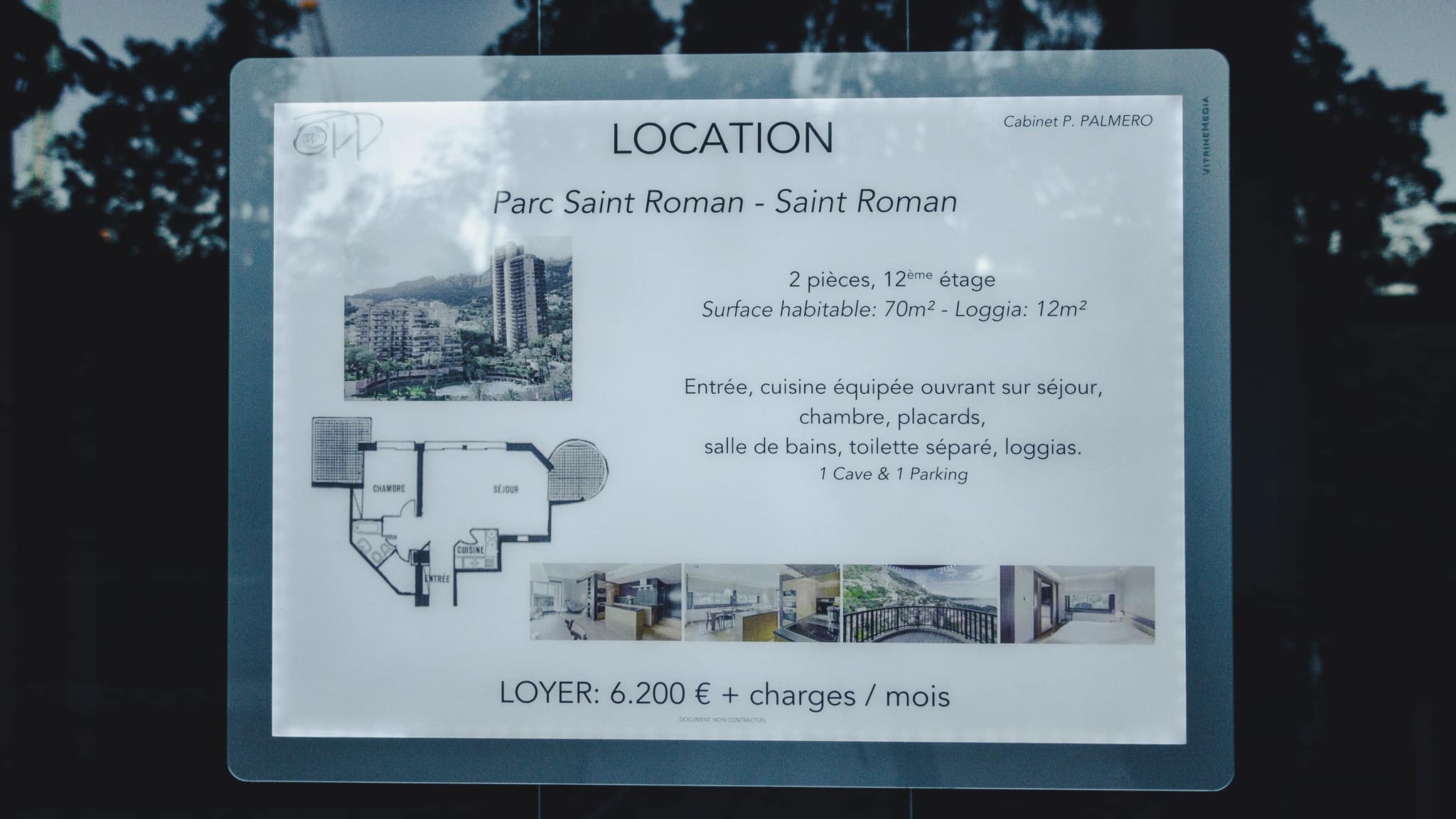 Prix de la location au Parc Saint Romain à Monaco