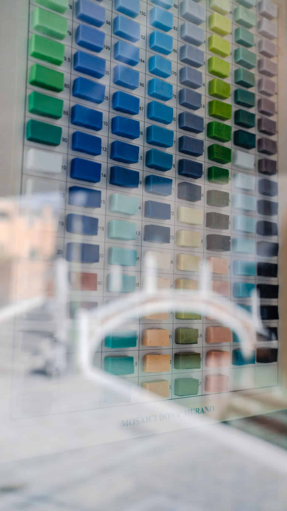 Palette de couleurs du verre de Murano