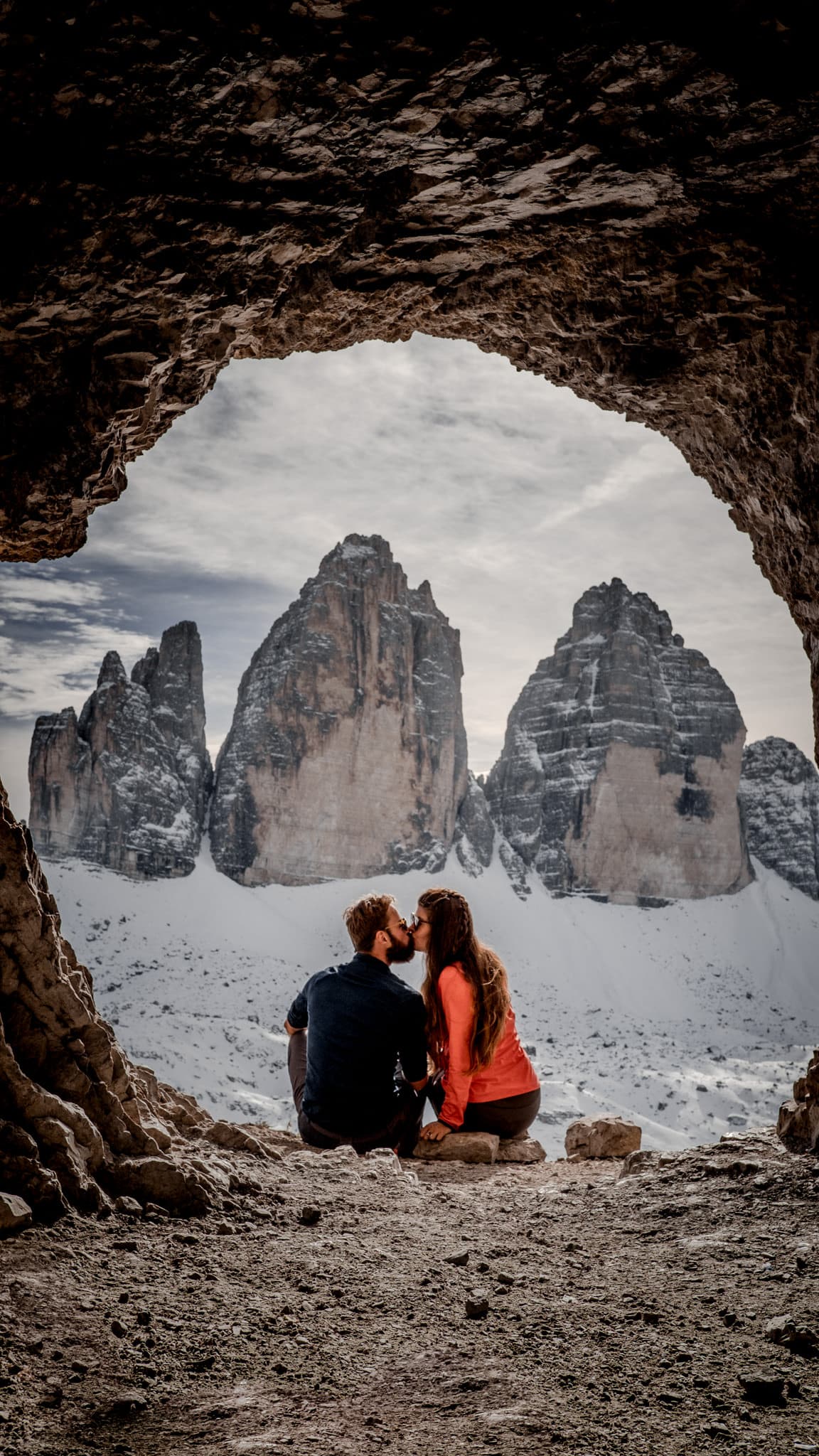 Les petites cavernes en face des Tre Cime di Lavaredo