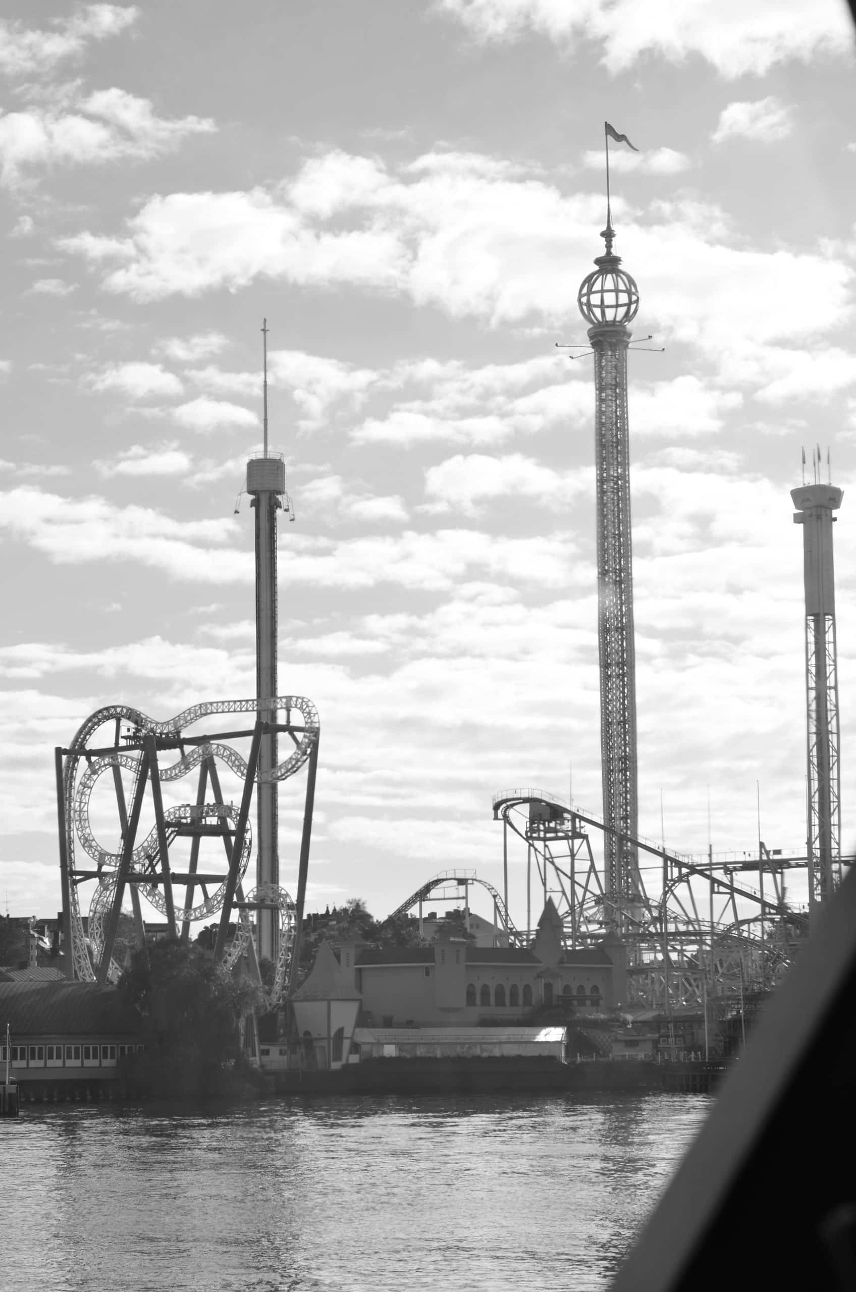 Grona Lund depuis un bateau, Stockholm