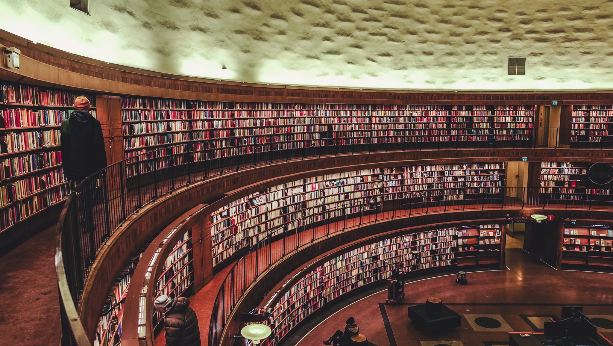 Intérieur de la bibliothèque de Stockholm