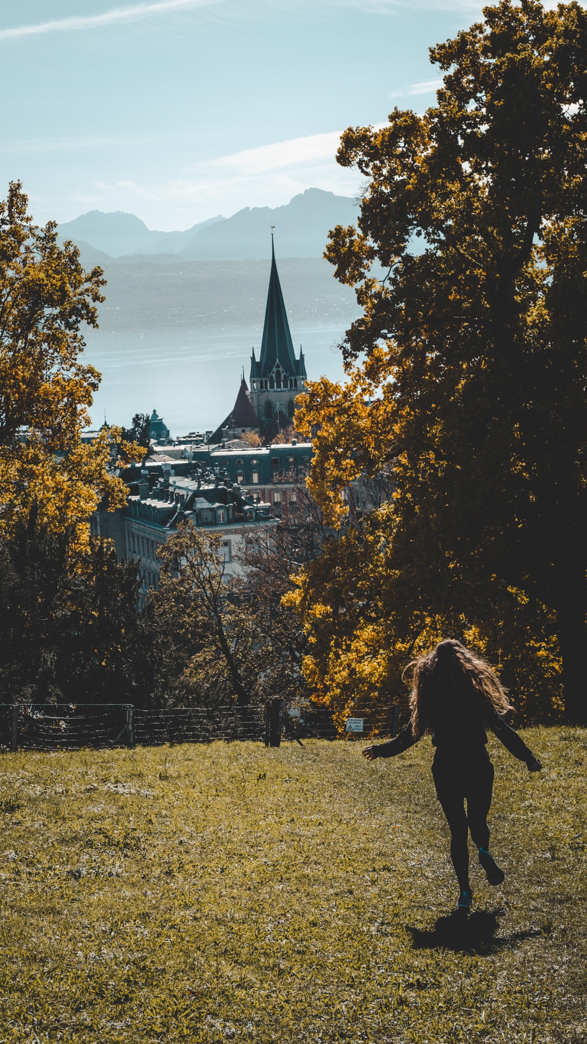 Sur les pentes du parc de l'hermitage