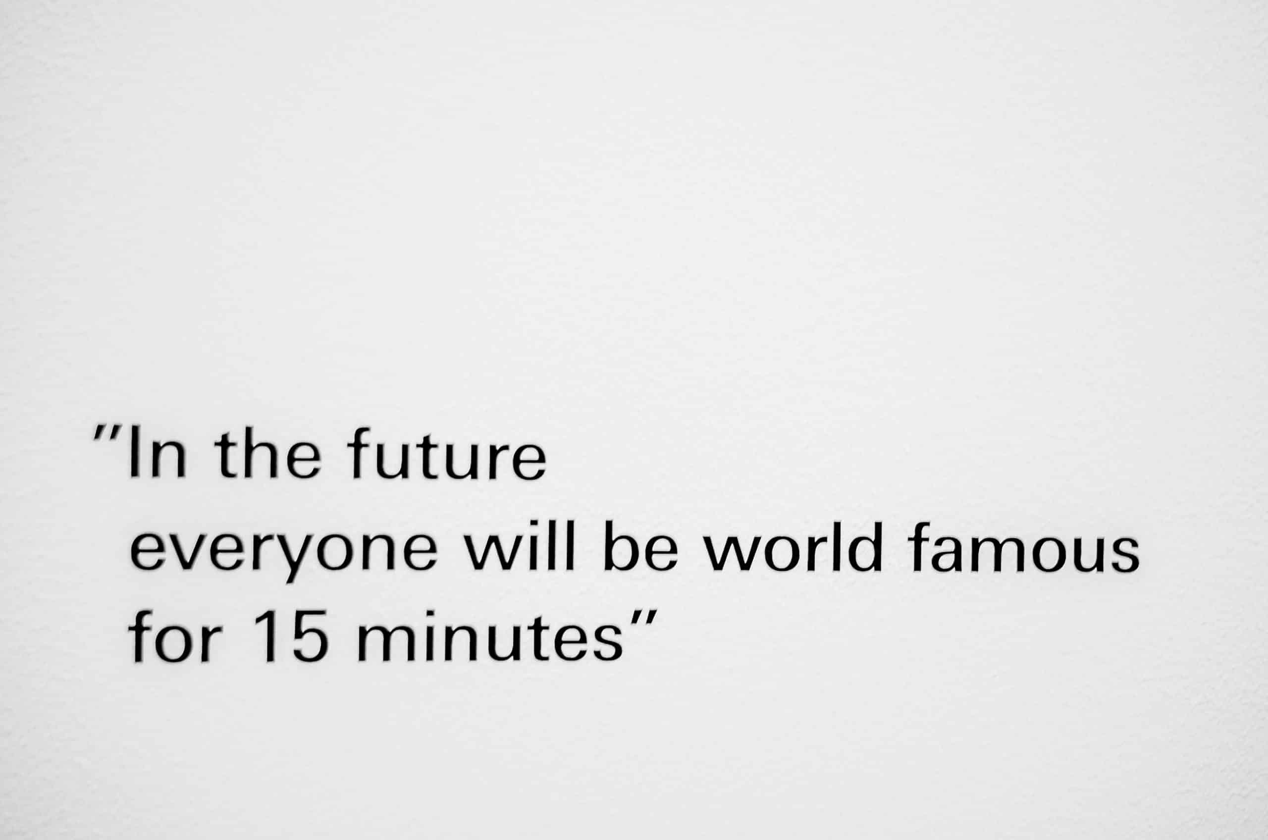 Citation exposition Andy Warhol Artipelag