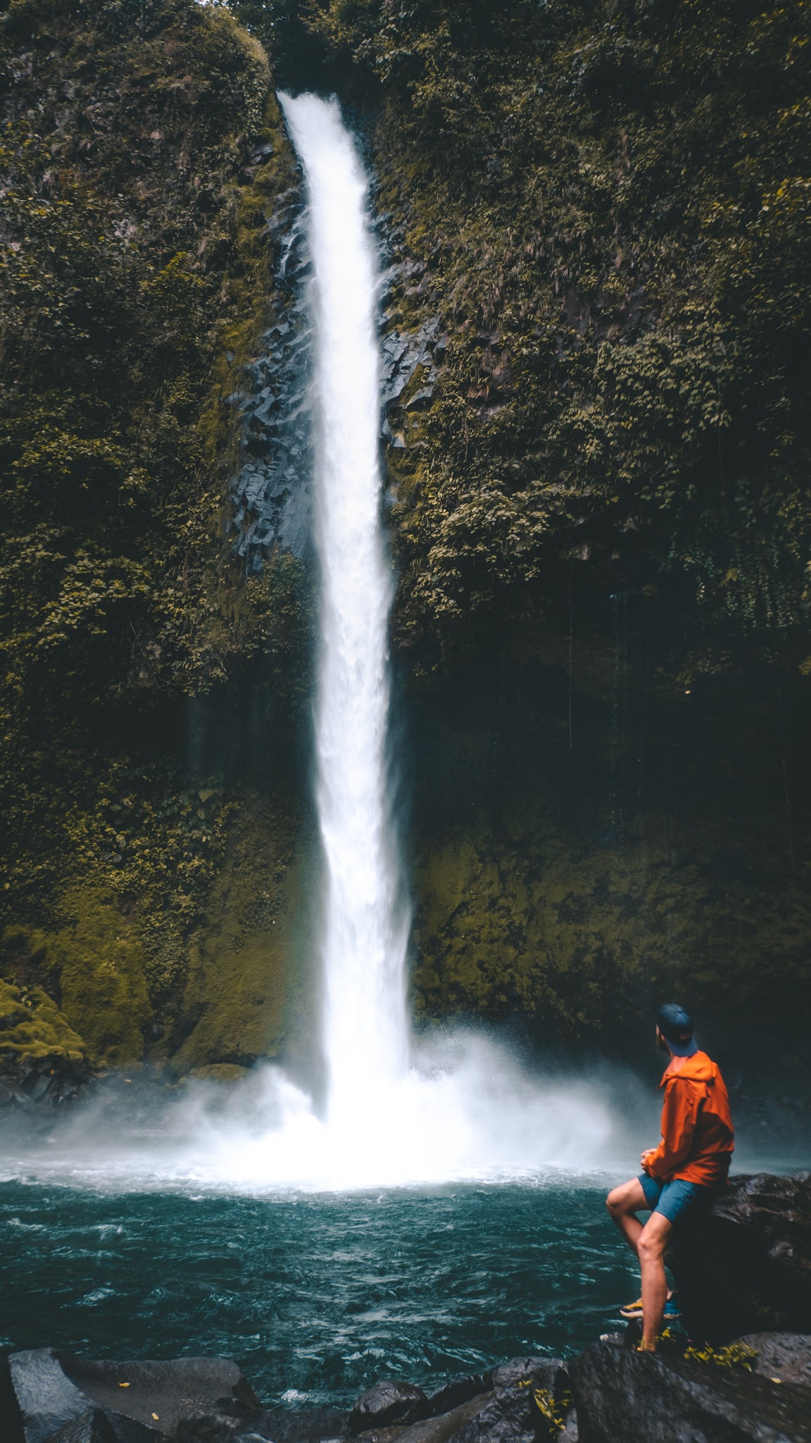 Mimi posing, Cascade de la Fortuna, Costa Rica