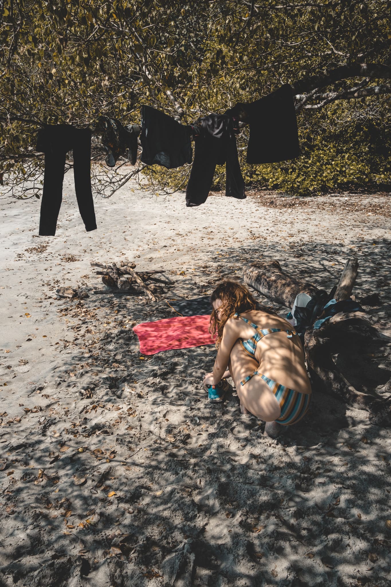 campement en bord de plage