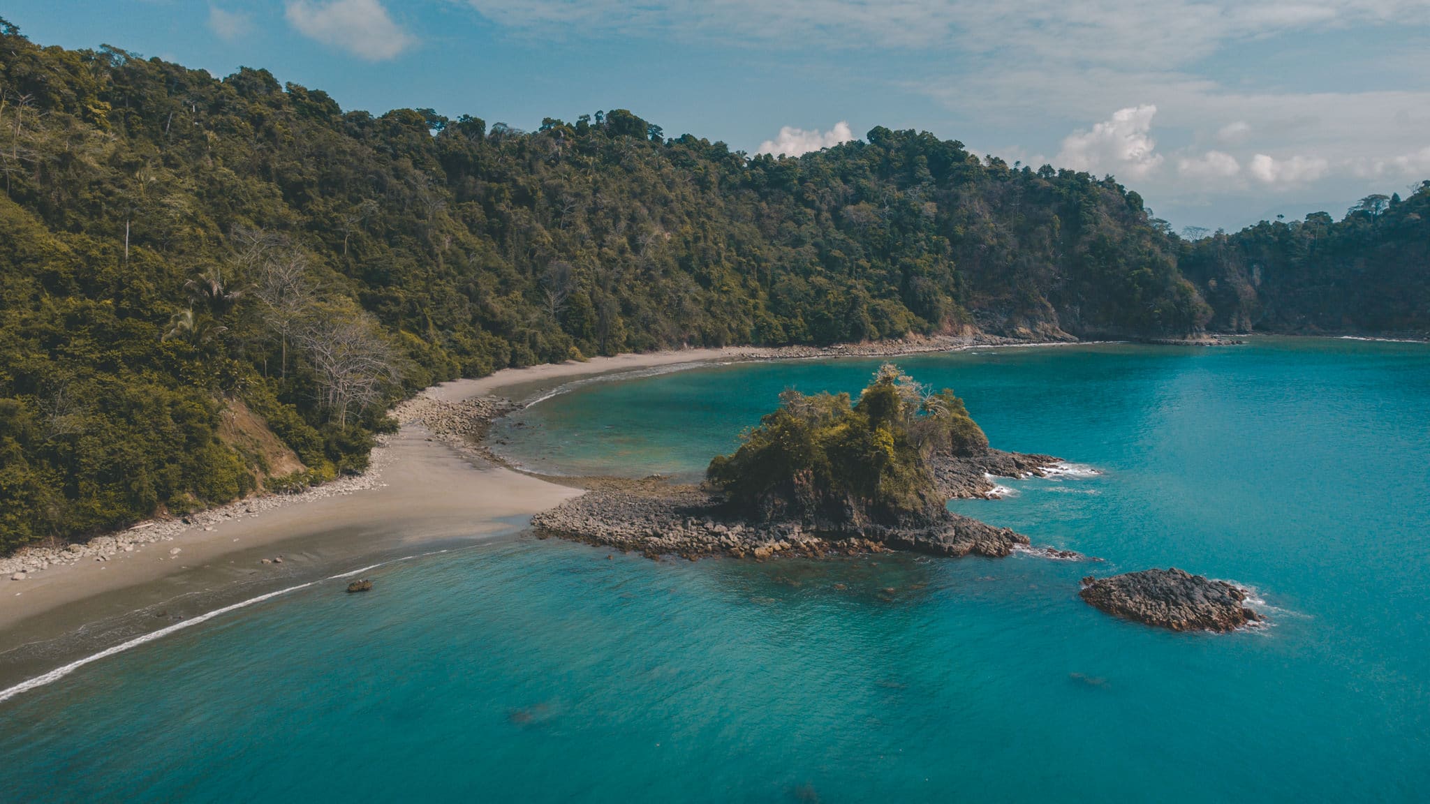 belle vue de drone sur la baie