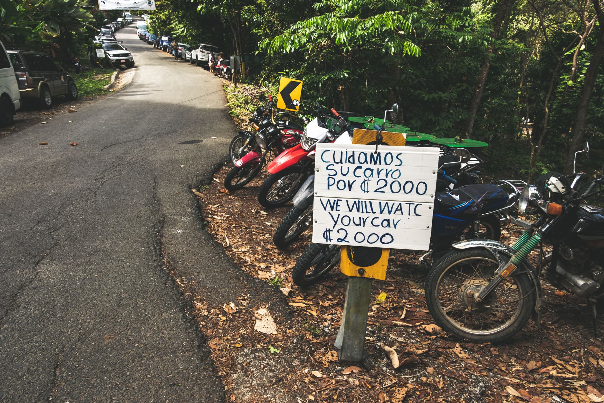 parking payant typique du Costa Rica