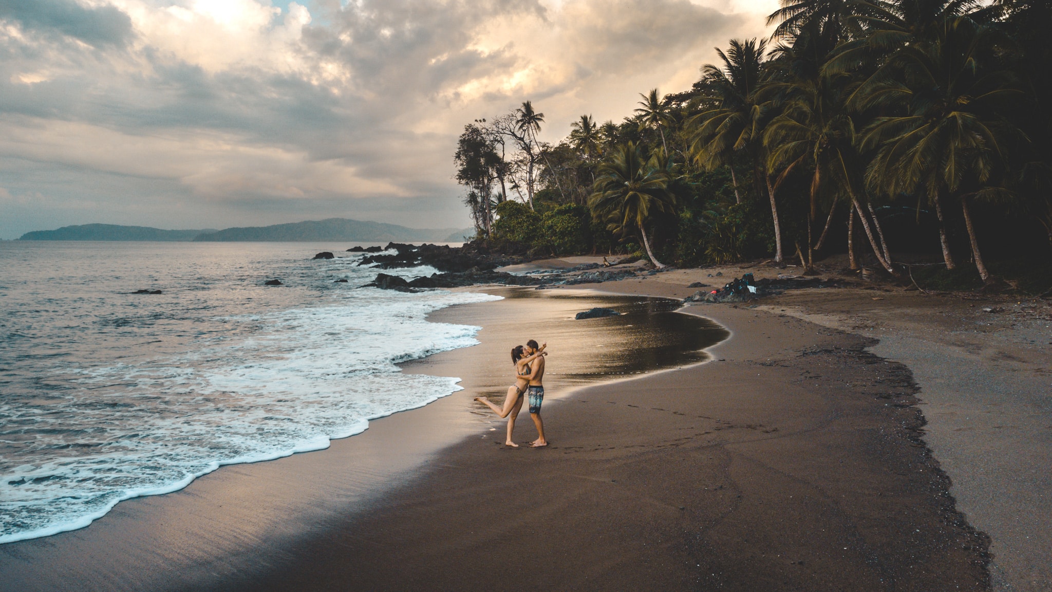 Isolés sur une plage, Corcovado