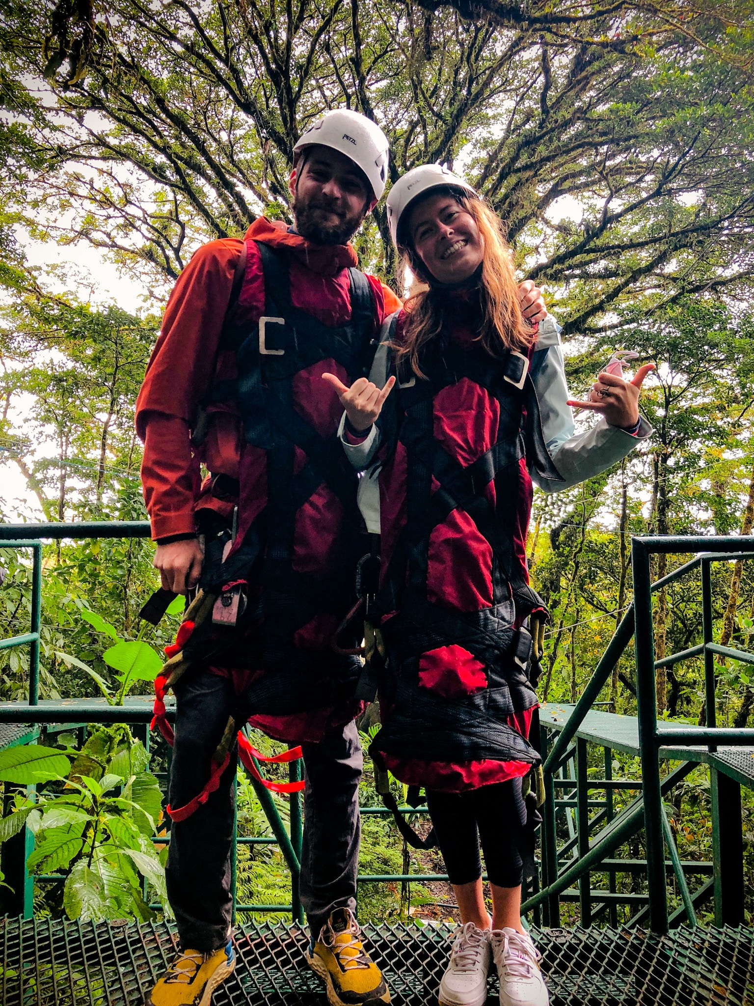 dans nos habites de superman à Monteverde