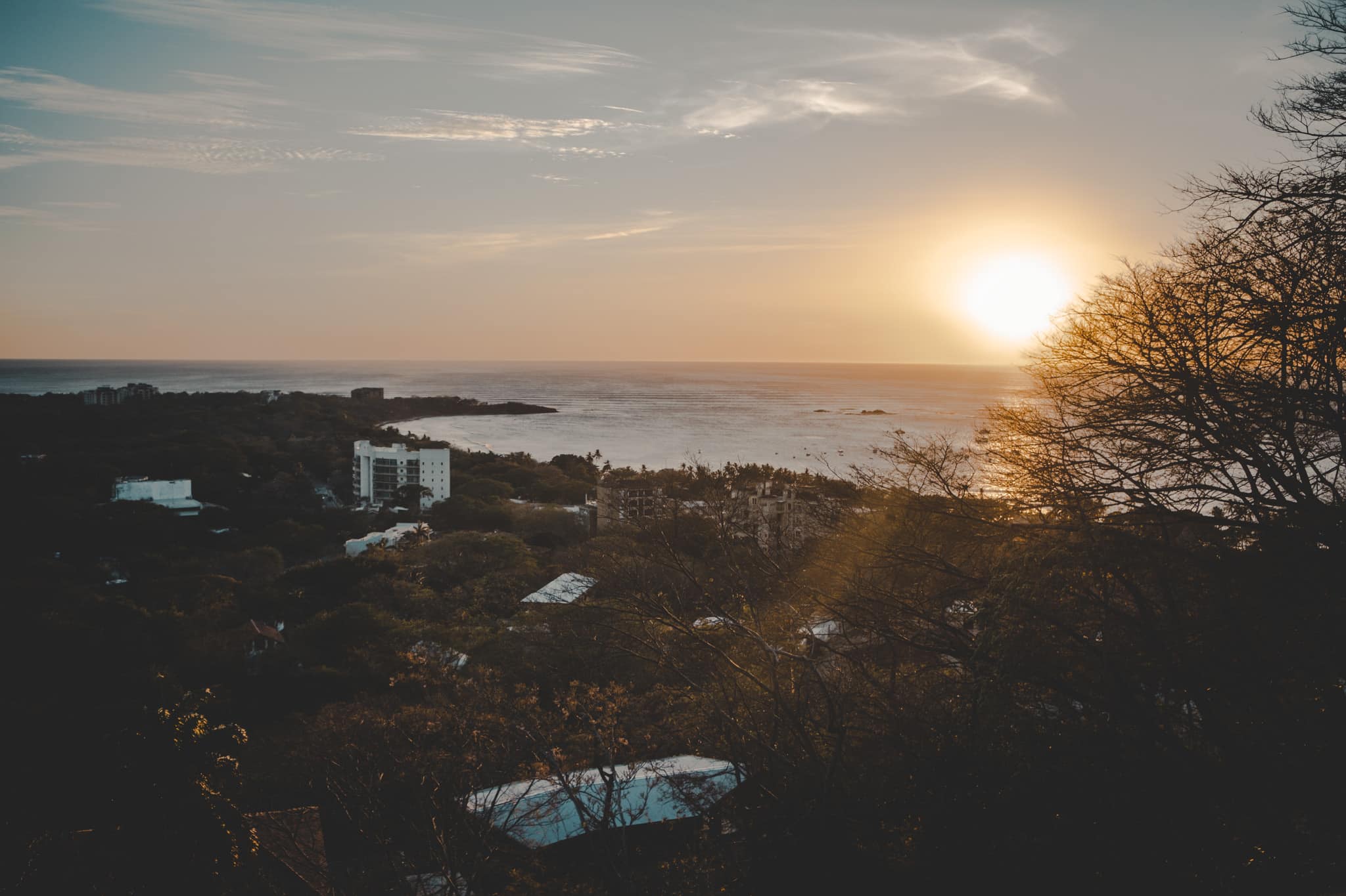 coucher de soleil sur Tamarindo
