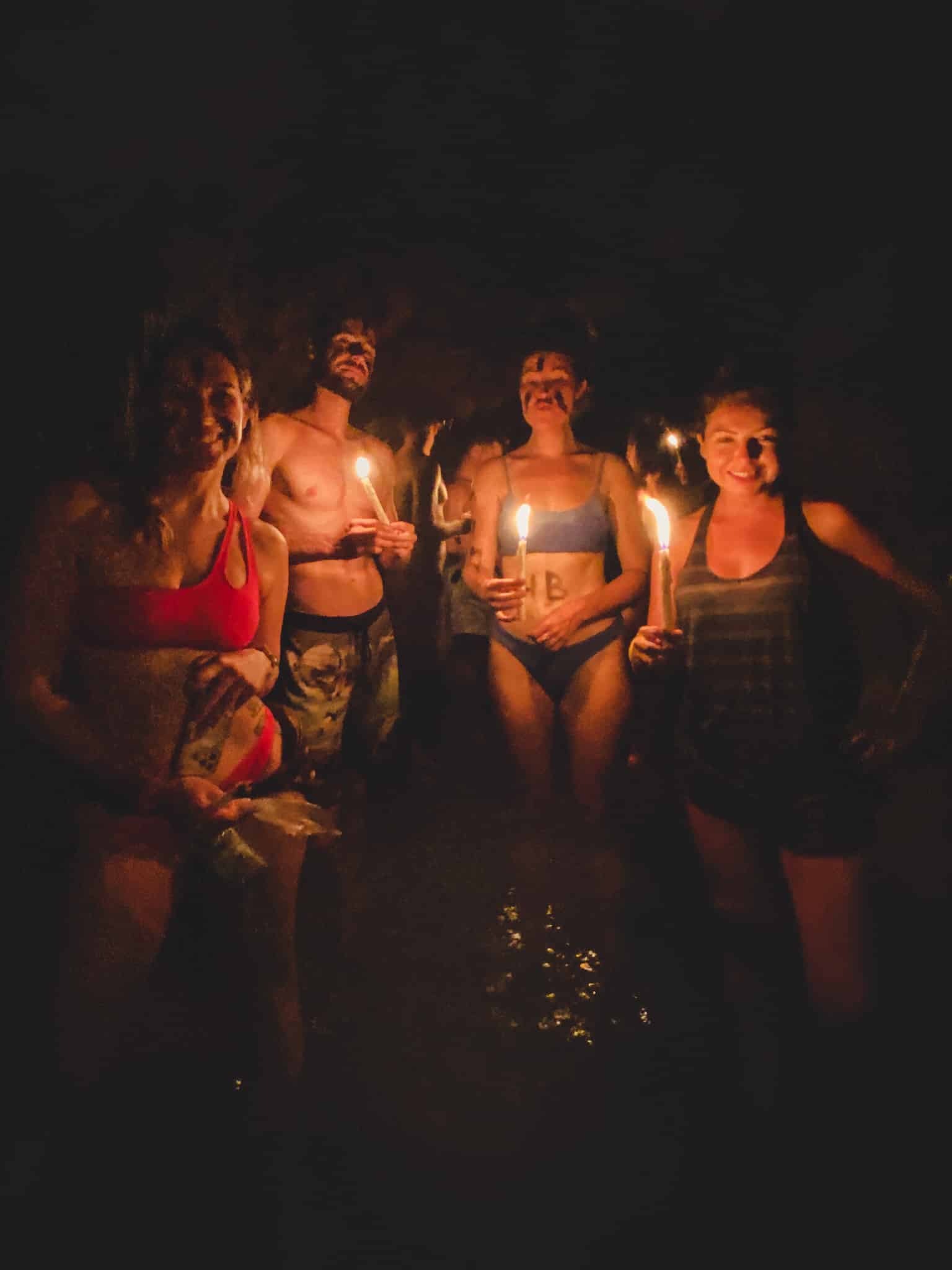 La bat-team dans les grottes de Semuc Champey