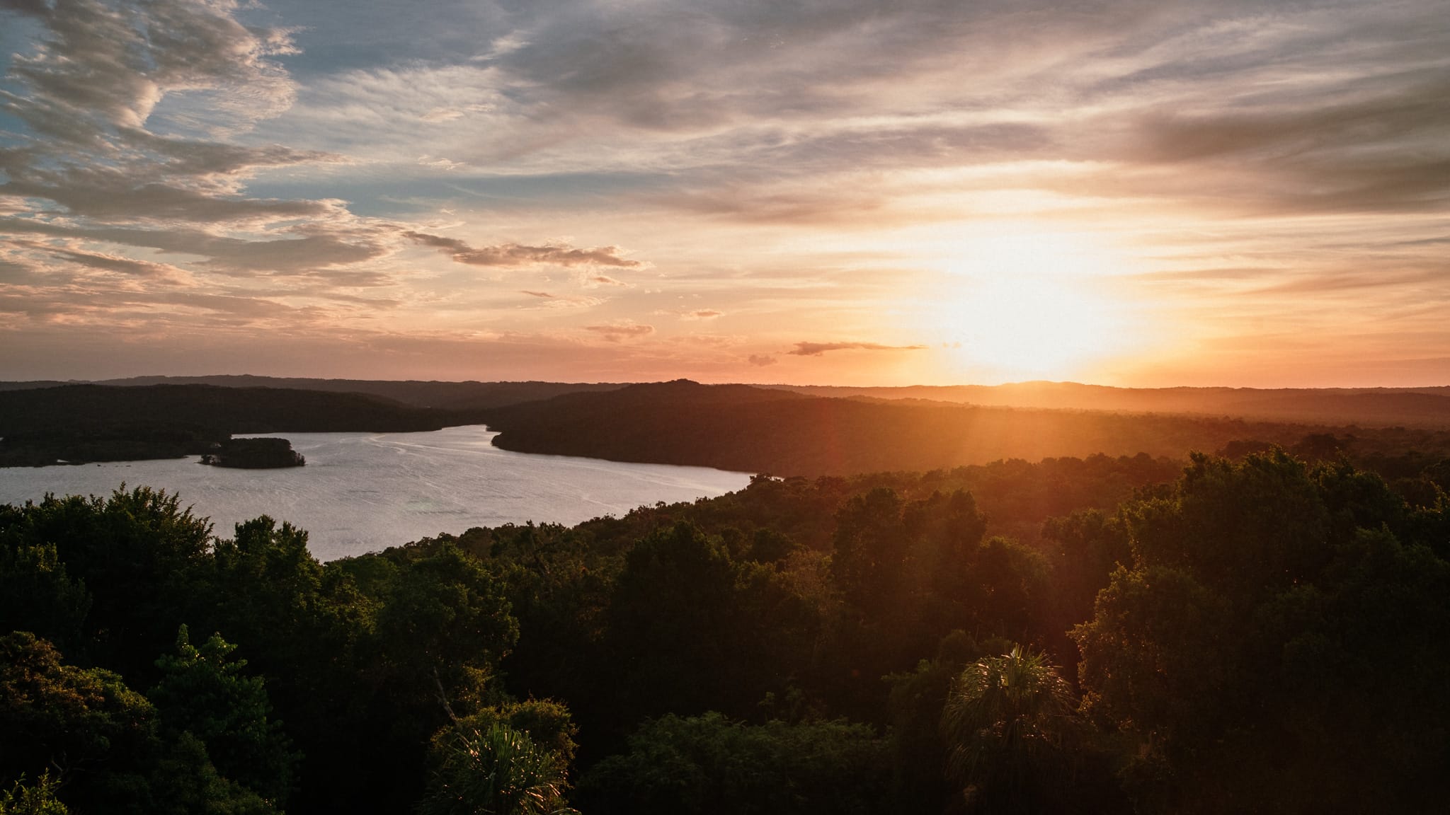 coucher de soleil yaxha
