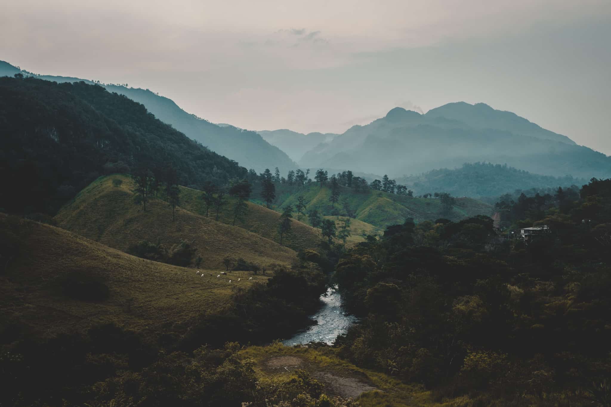 vue du zephyr lodge au Guatemala