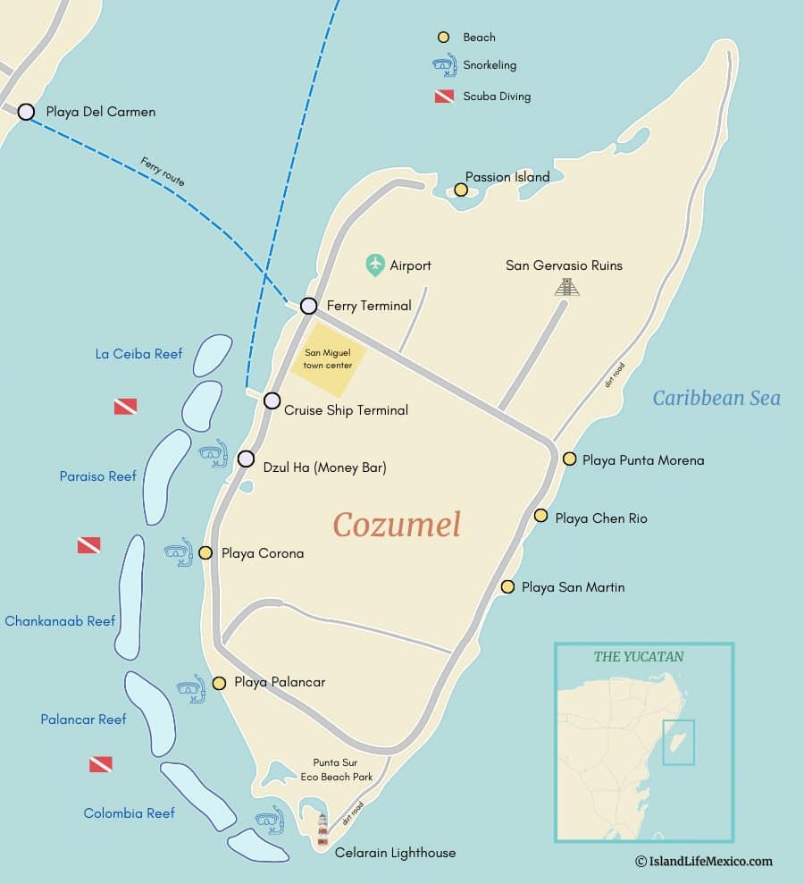 ou snorkeler à Cozumel