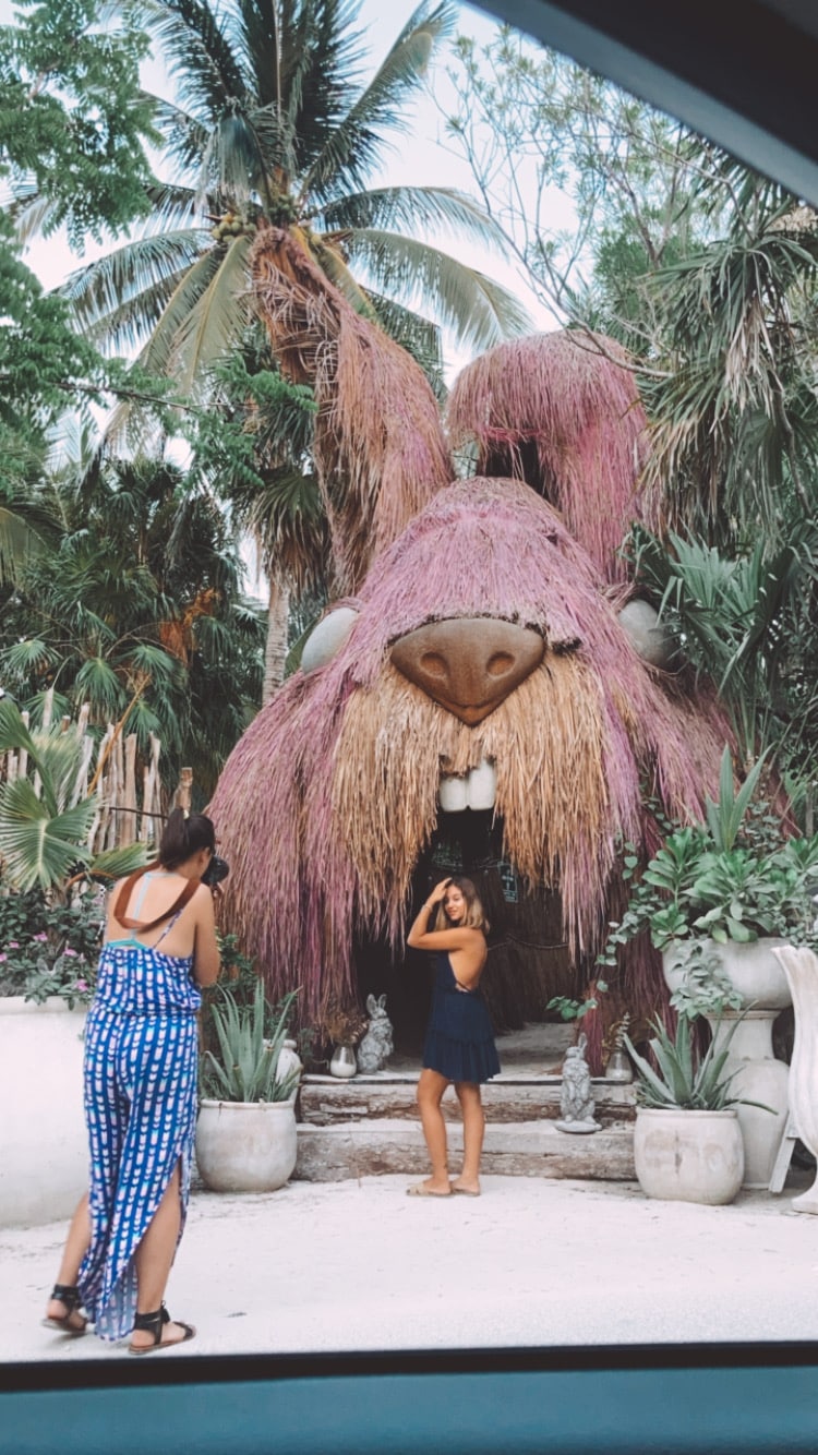 Entrée en forme de lapin tulum