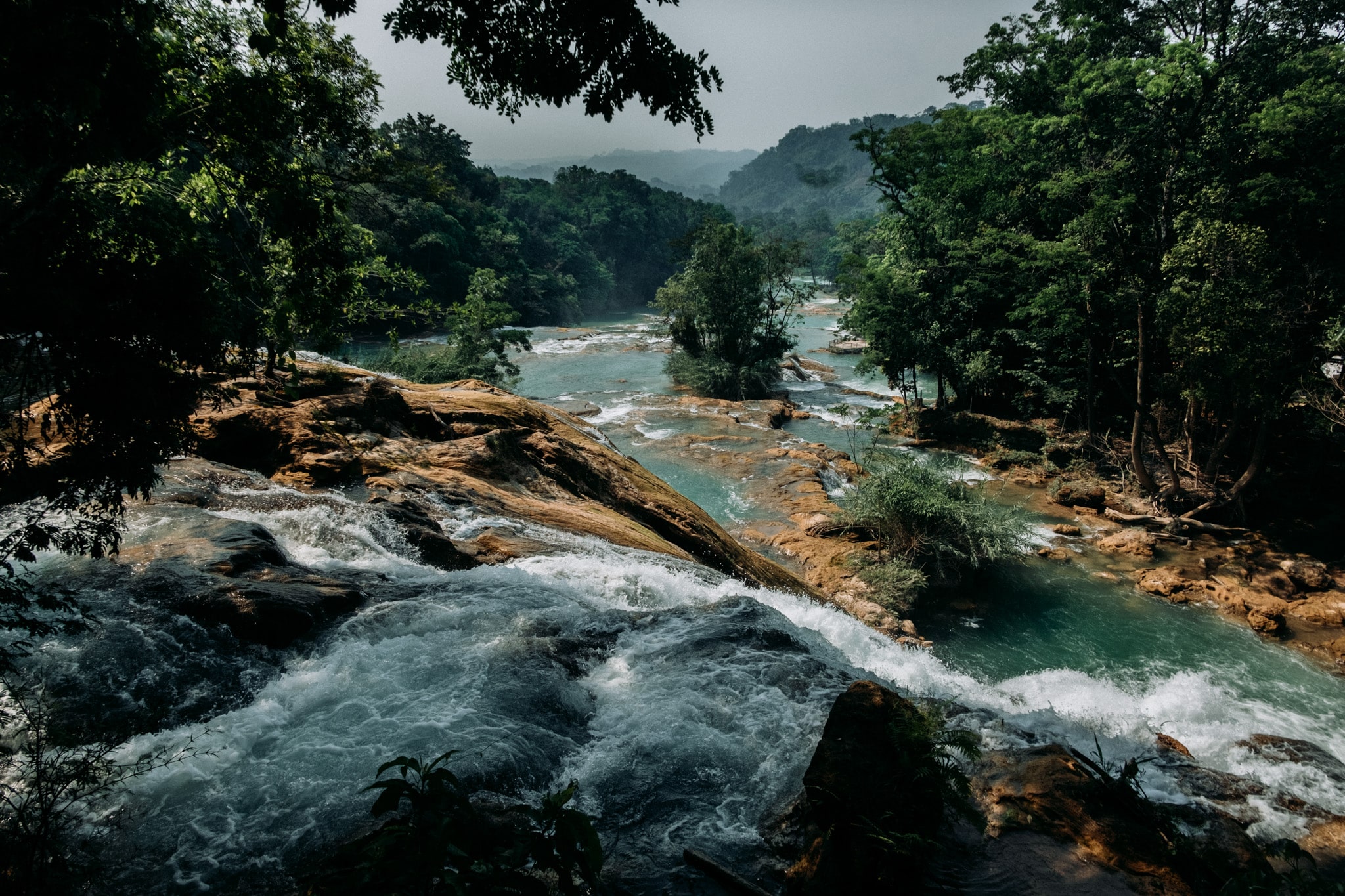 Les piscines privées de Aqua Azul, Palenque Mexique