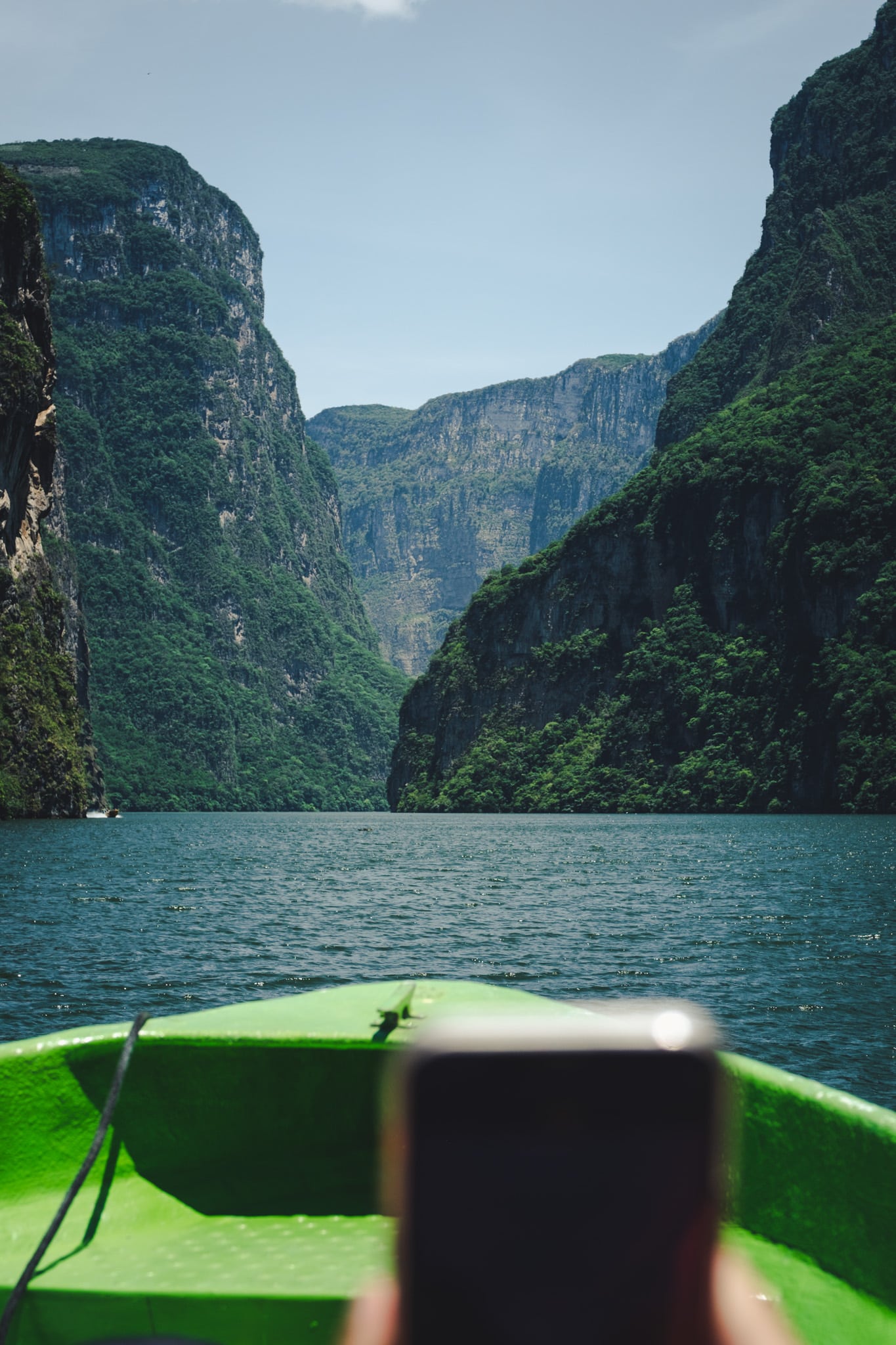 Bateau dans le canyon du Sumidero, Chiapas