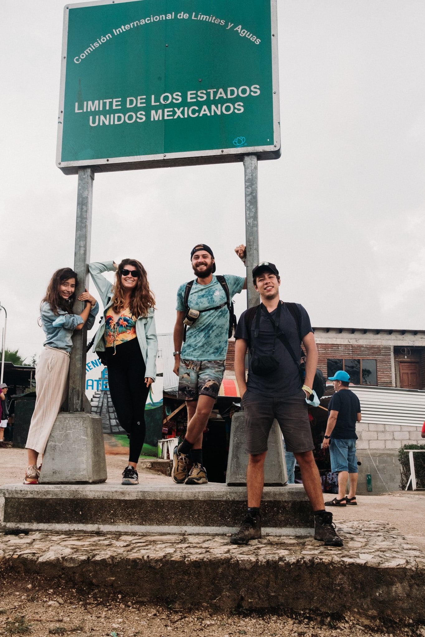 Frontière du Mexique sur les lagunes de Montebello, Chiapas