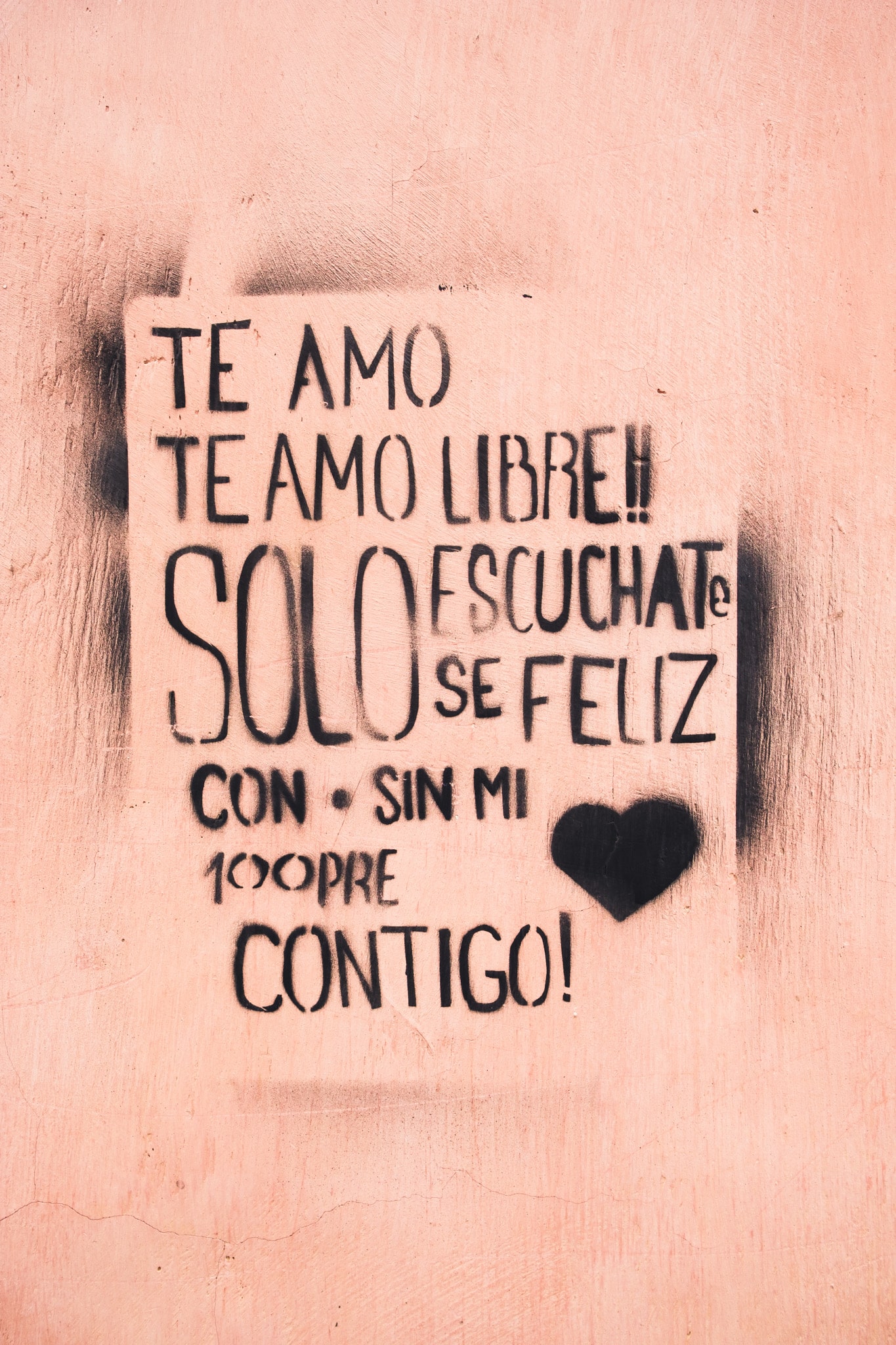 te amo te amo libre, pochoir san cristobal de las casas