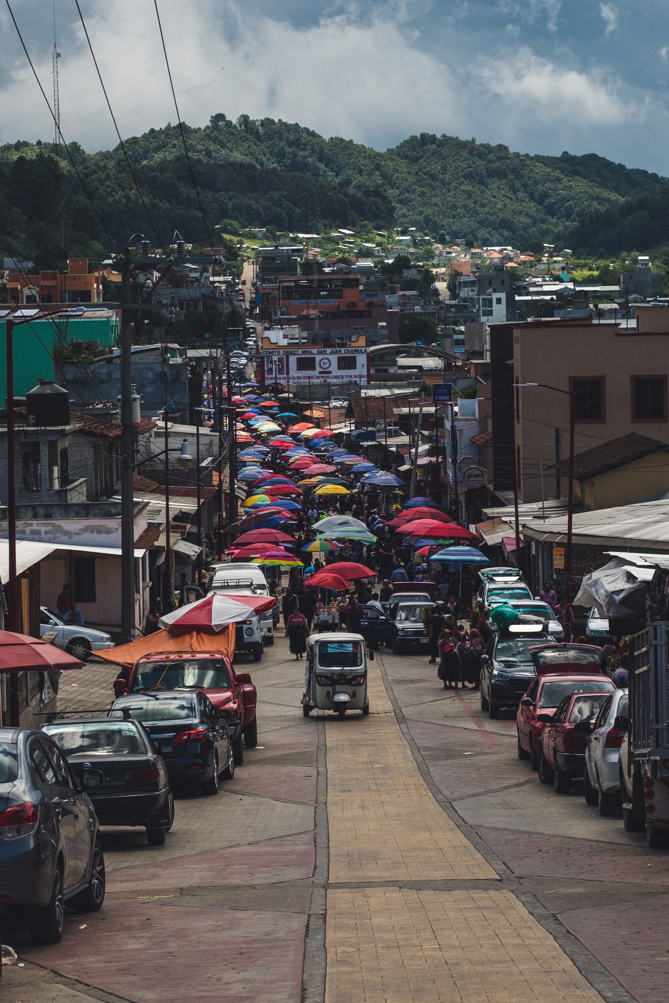 la rue du marché de San Juan Chamula le dimanche