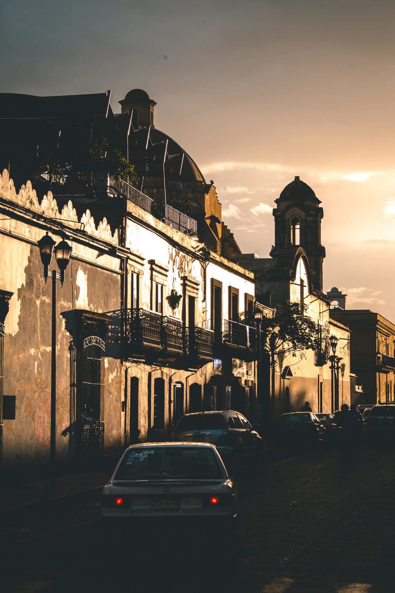 coucher de soleil sur oaxaca city