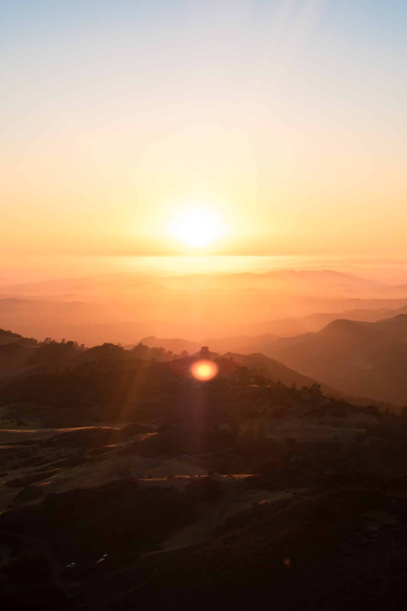 coucher de soleil sur le Pacifique
