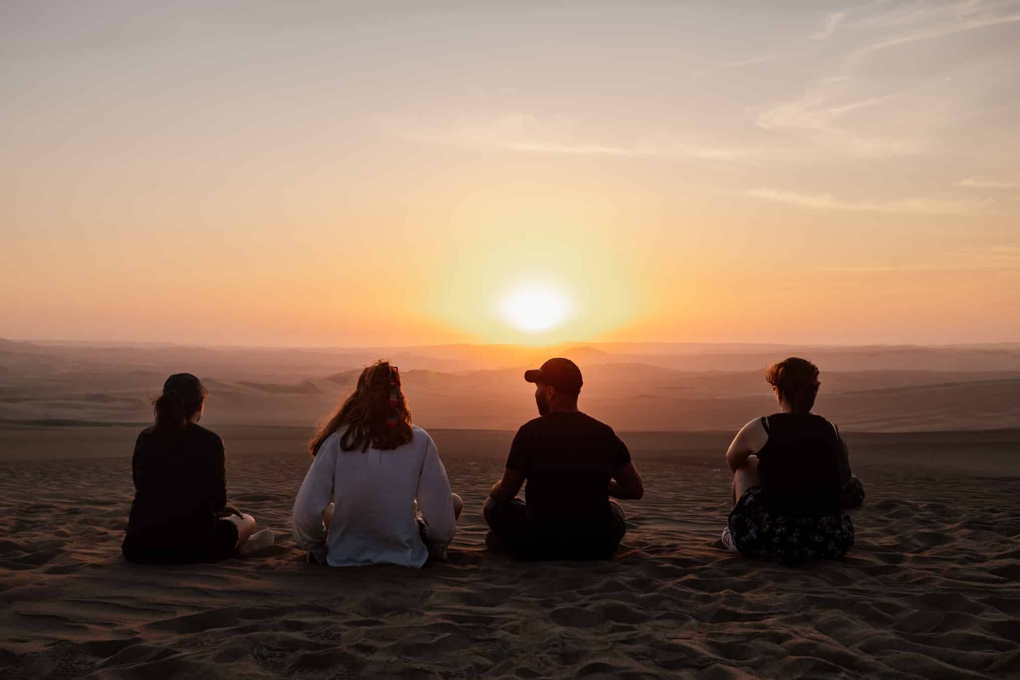 beauté du desert coucher de soleil
