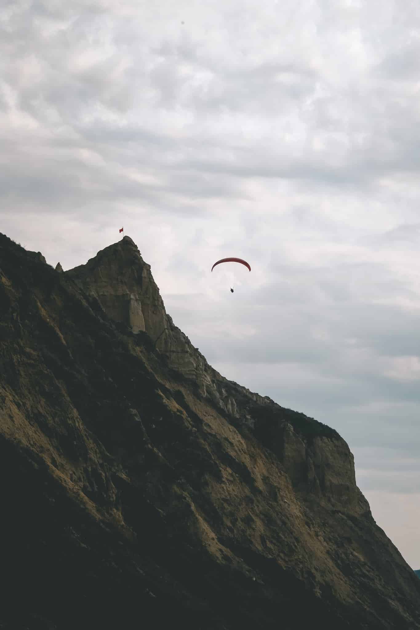 parapente, falaise et Pacifique